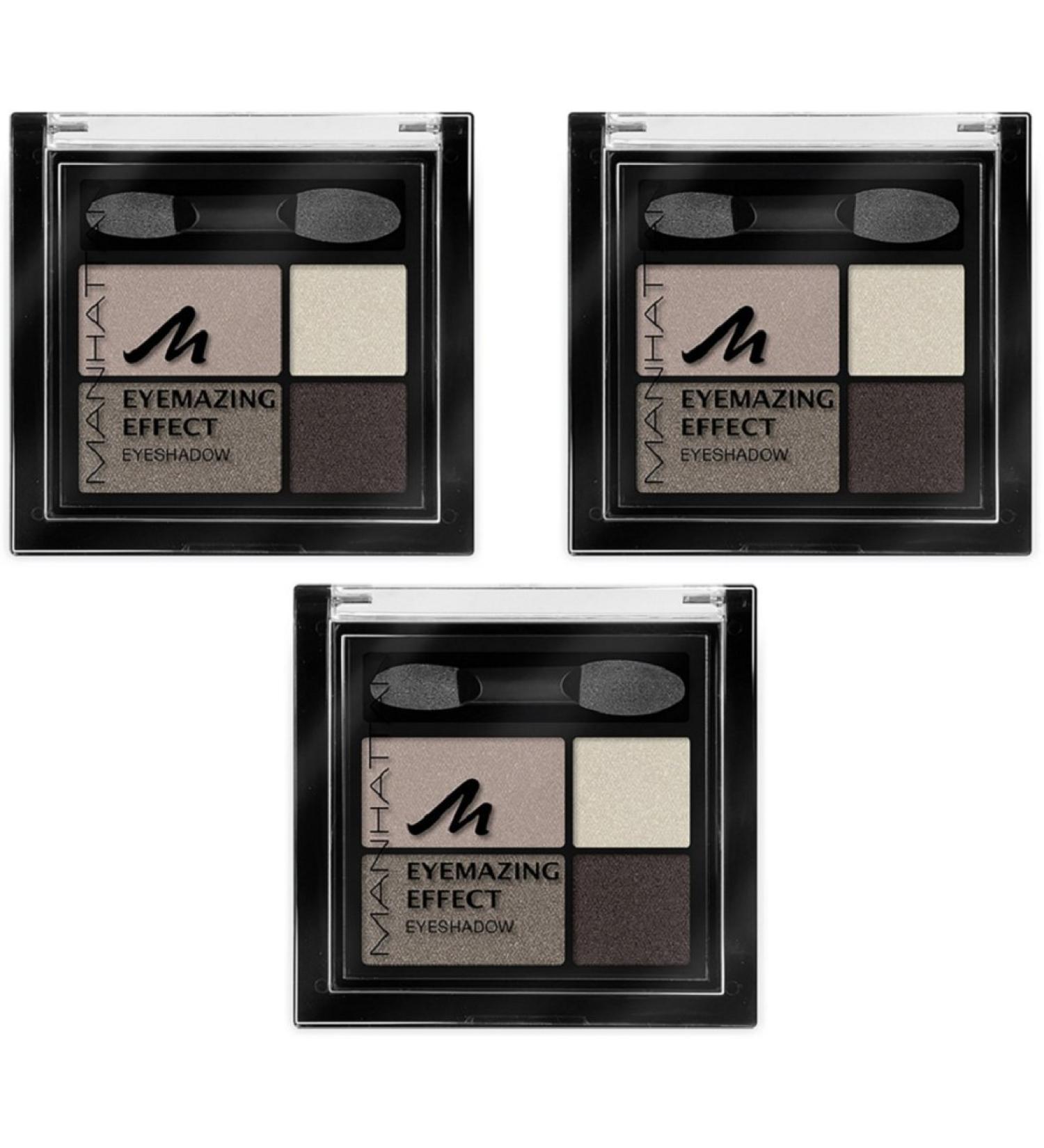 Manhattan Eyemazing Effect Eyeshadow Palette - 4 Shimmering Shades for Smokey Eyes - Rosy Wood 95C - International Shipping Available - Buy Online on SooperMarket.com