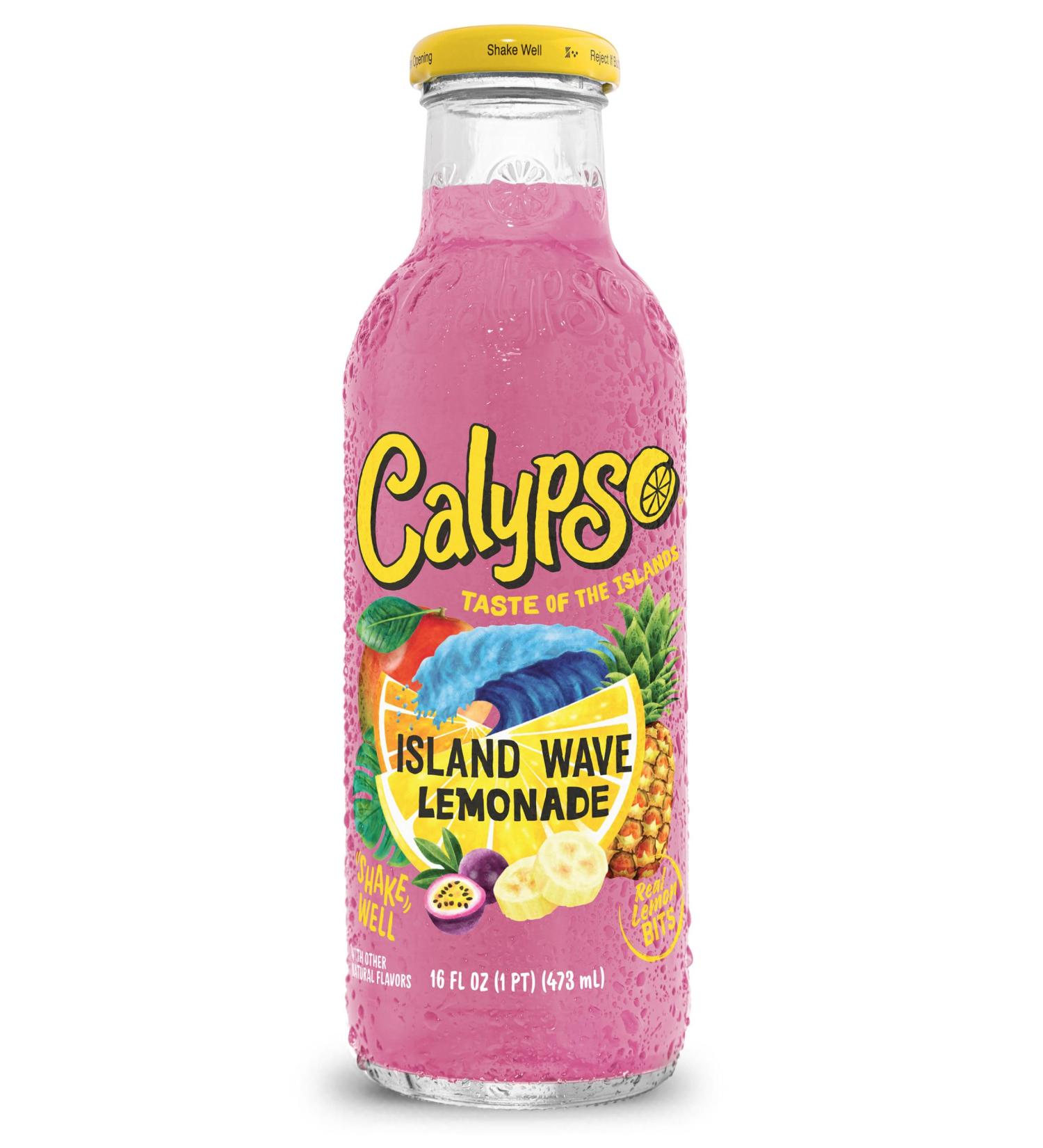 CALYPSO Lemonades | With real fruit and flavors | (ISLAND WAVE LEMONADE Pack of 12) ISLAND WAVE LEMONADE 39.42 ml (Pack of 12) - Buy Online on SooperMarket.com