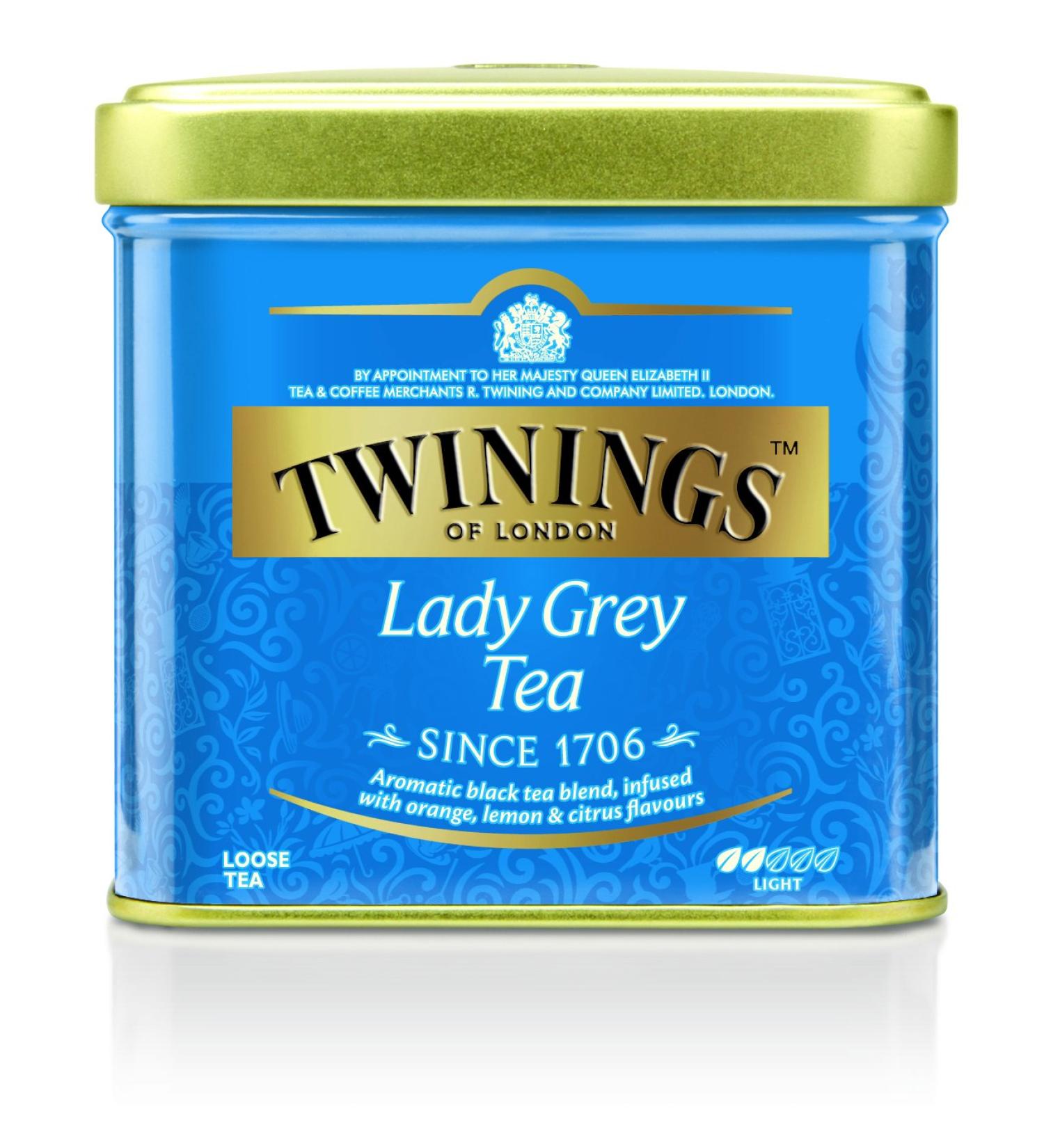 Buy Twinings Lady Grey Loose Tea Tin - 100g Black Tea Blend with Orange Lemon Peel & Bergamot Aroma | International Shipping - Buy Online on SooperMarket.com