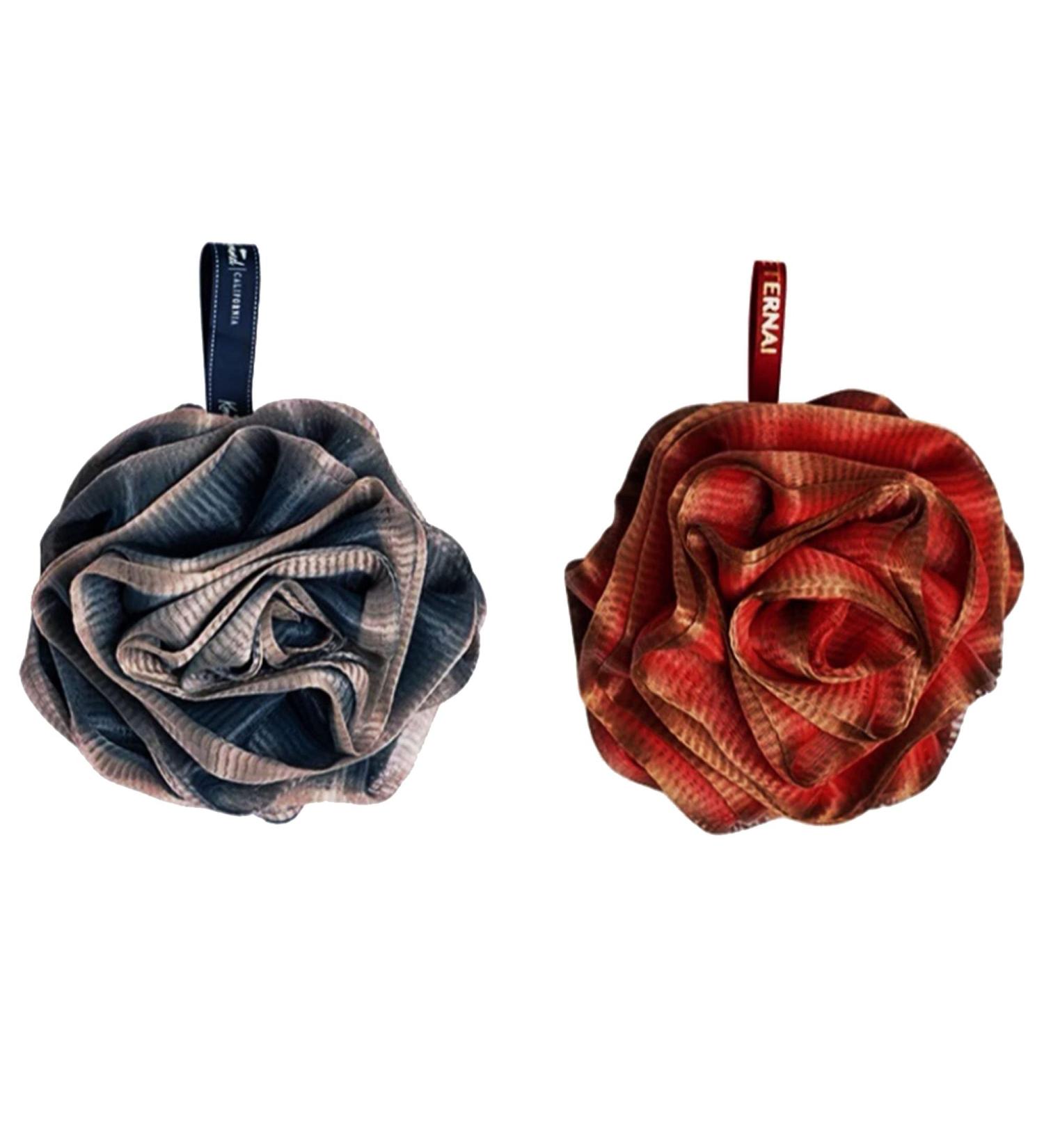 Exfoliating Bath Shower Sponge - Rose Shape Mesh Loofah Balls for Deep Cleansing & Soft Body Scrubbing - Buy Online on SooperMarket.com