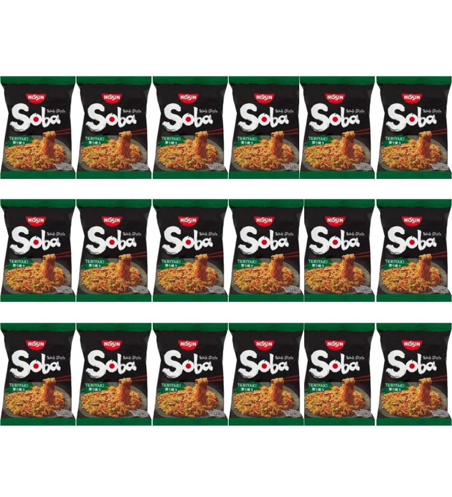 Nissin Soba Fried Instant Noodles Wok Style Teriyaki Flavour (Pack of 18) by CNMART - Buy Online on SooperMarket.com