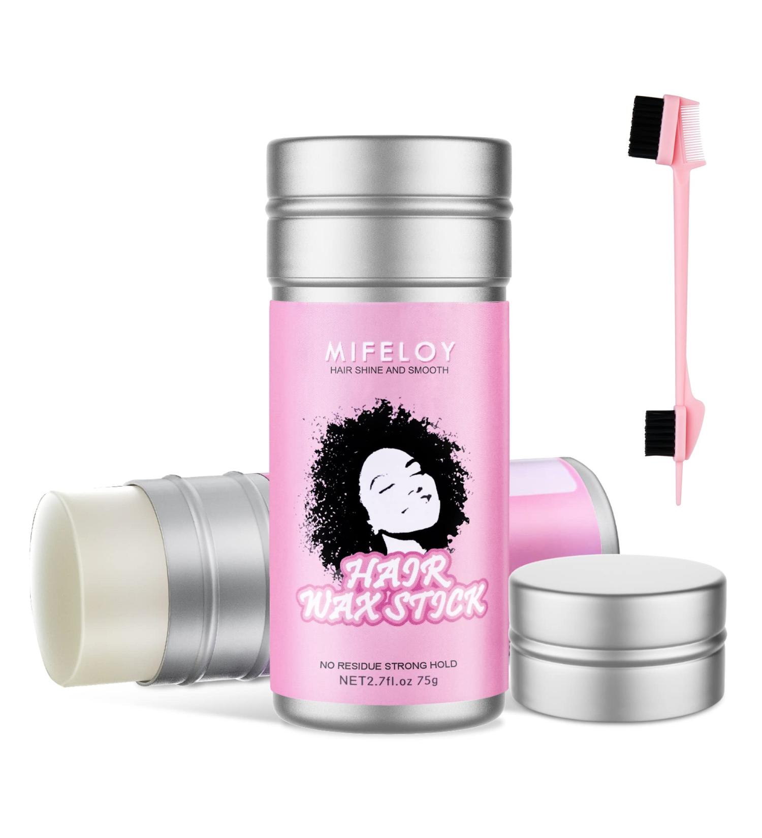 Hair Wax Stick Pomade for Smoothing Flyaways & Frizz Control - Long Lasting Styling Cream Gel for Women - Slick Back Hair Glue Wigs - Edge Control Brush - Natural 1.35 Ounce (Pack of 1) - Buy Online on SooperMarket.com
