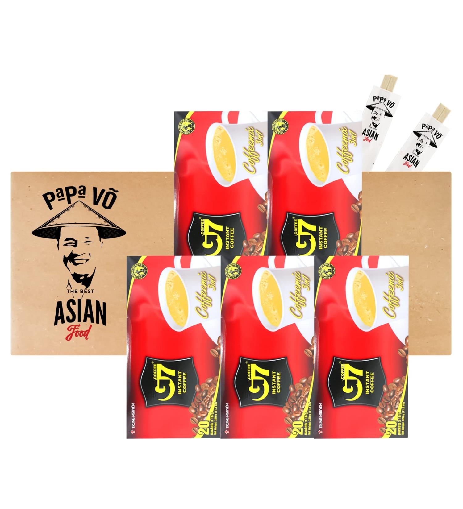 5x320g Trung Nguyen G7 Vietnam Instant Coffee Powder 3in1 creamy aromatic 320 g (pack of 5)