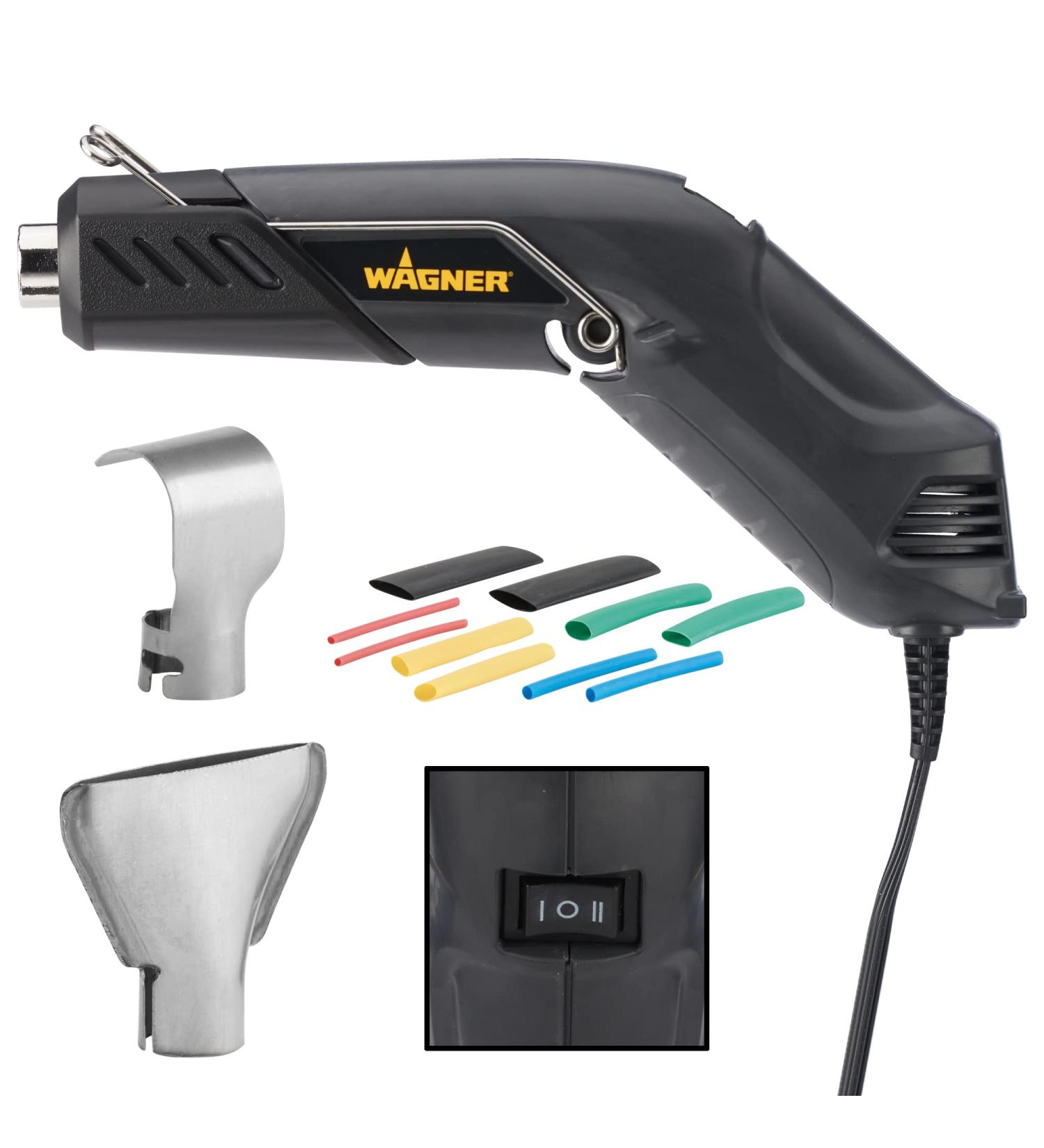 Wagner HT400 Electric Heat Gun Kit for Electrical Repair & Shrink Wrapping - Dual Temperature 680 F & 450 F - Ideal for Auto Body Work & Electric Wiring - Buy Online on SooperMarket.com