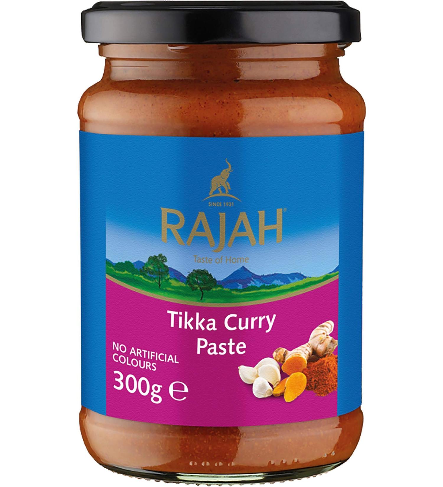 Rajah Tikka Curry Paste - Sharp Spice Paste for Meat Fish & Vegetables - 3 Pack (3 x 300g) - Authentic English Tikka Flavor - Buy Online on SooperMarket.com