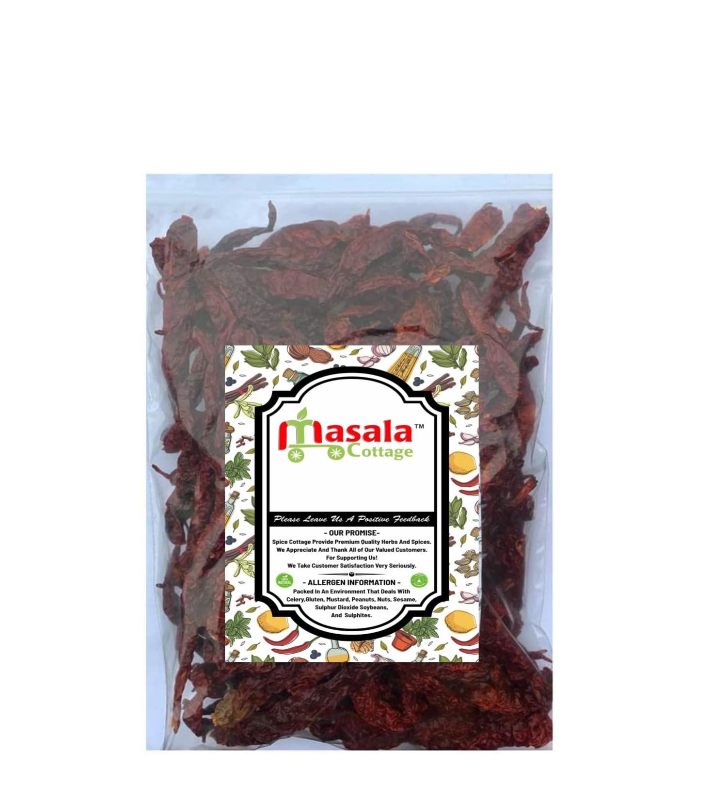 Kashmiri Chilli | Chillies Dried Whole Premium Quality by Masala Cottage 25g-1900g (450 Grams) 450 Grams - Buy Online on SooperMarket.com