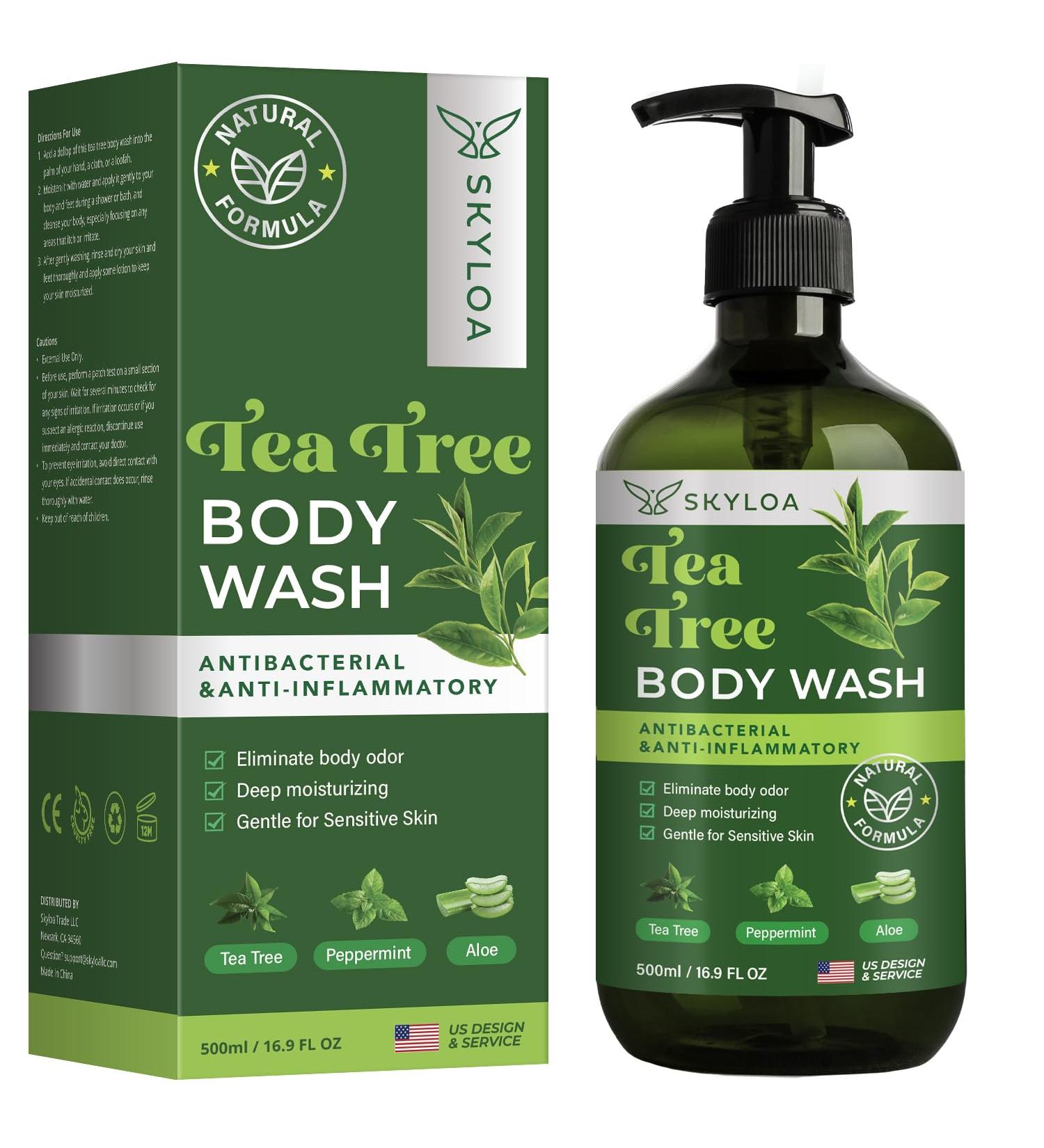 Antifungal Body Wash | Tea Tree Oil Soap for Jock Itch Acne Ringworm & More - 500ml | Natural & Effective - Buy Online on SooperMarket.com