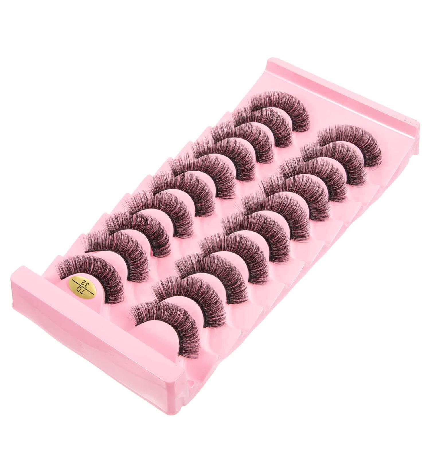 Anneome 10 Pairs Fake Eyelashes Faux Lashes Natural False Lashes False Eyelashes Natural Look Iron on Patches Women Natural Eyelashes Women Lashes Girl 7d Fiber Russia - Buy Online on SooperMarket.com