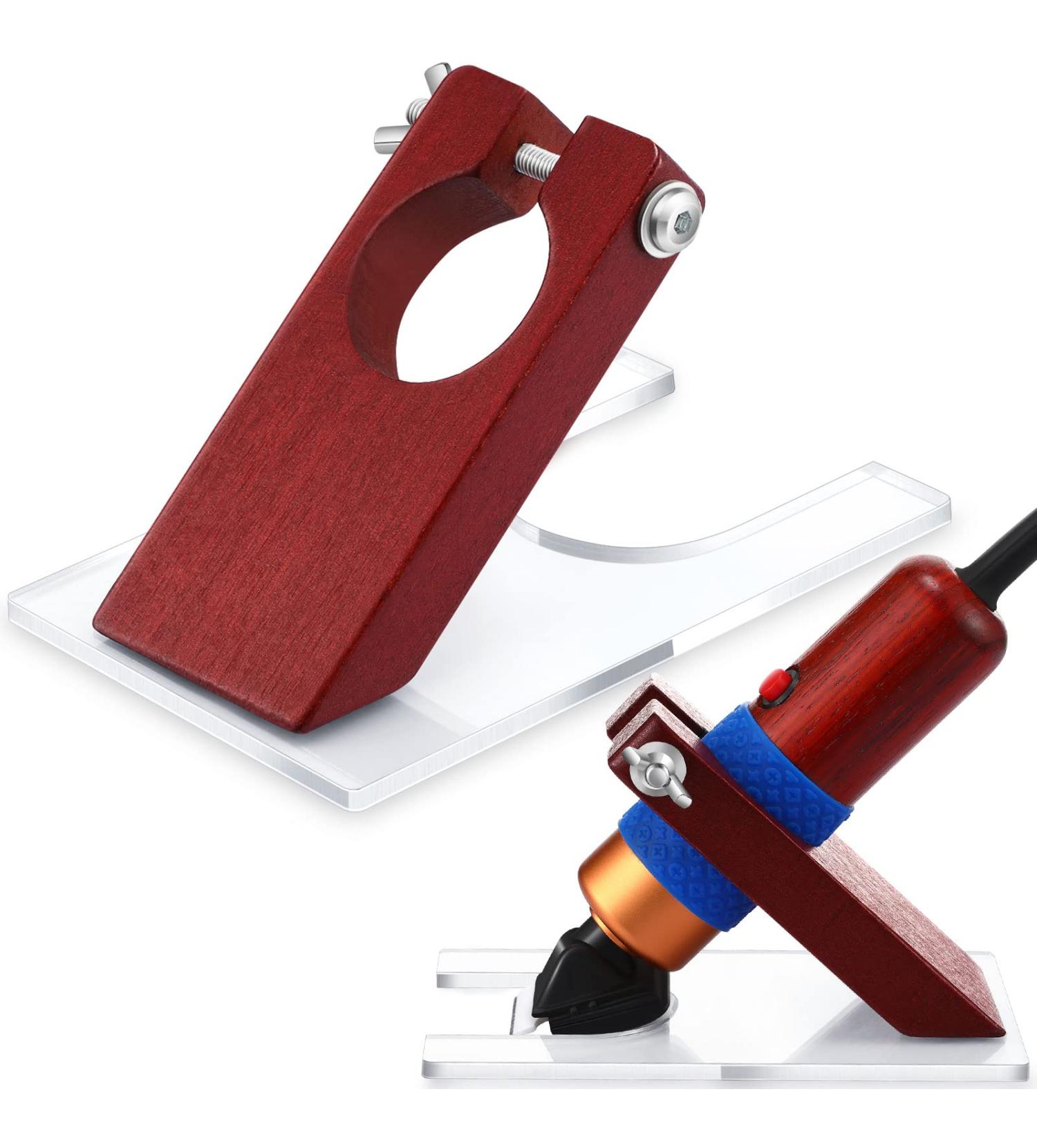 Solid Wood Acrylic Shearing Guide for Carpet Trimmer - Rug Tufting Tool (Brown) - Buy Online on SooperMarket.com