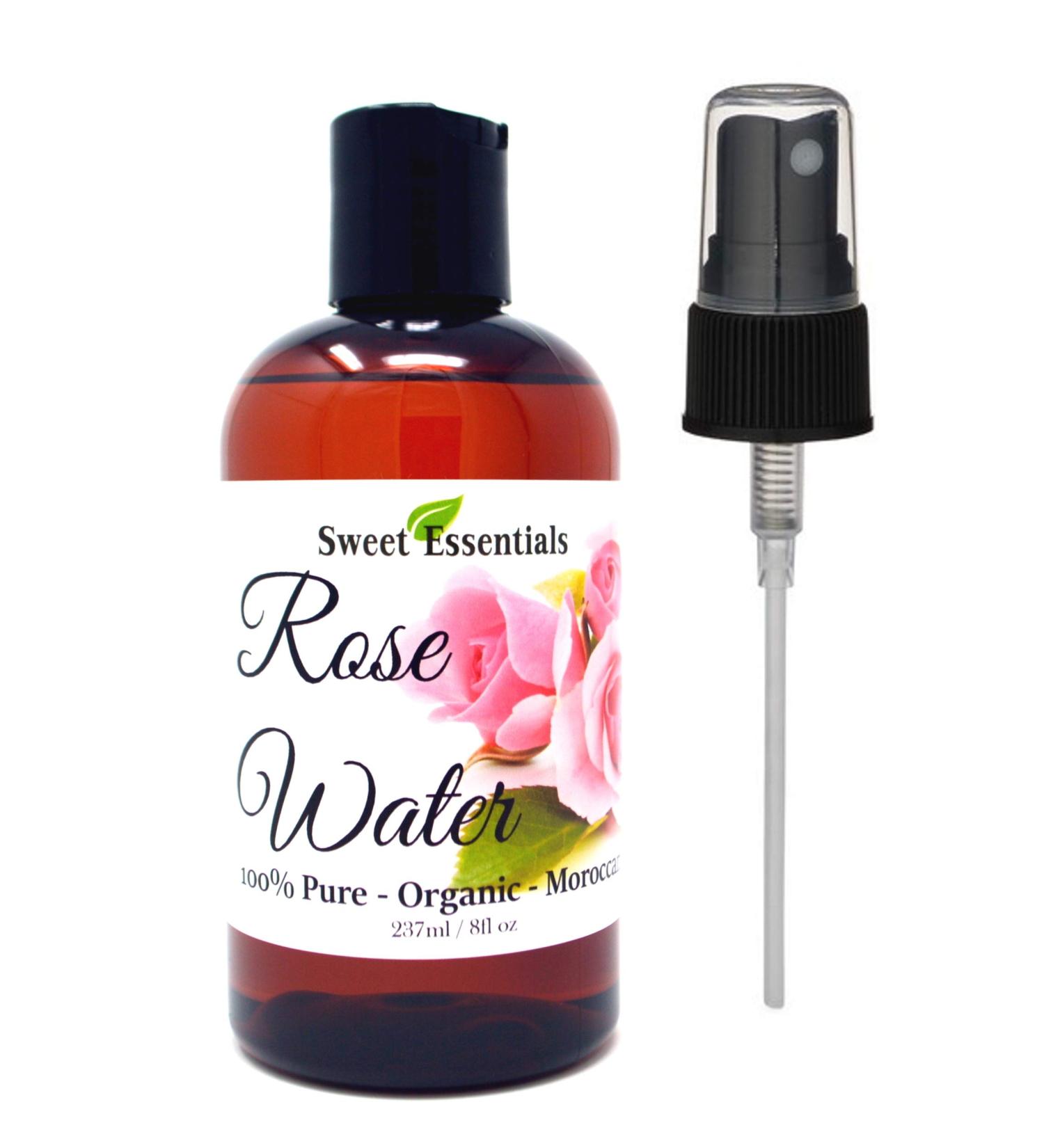 Organic Moroccan Rose Water - 8oz | 100% Pure & Food Grade | Imported from Morocco | Hydrating & Rejuvenating Spray - Buy Online on SooperMarket.com