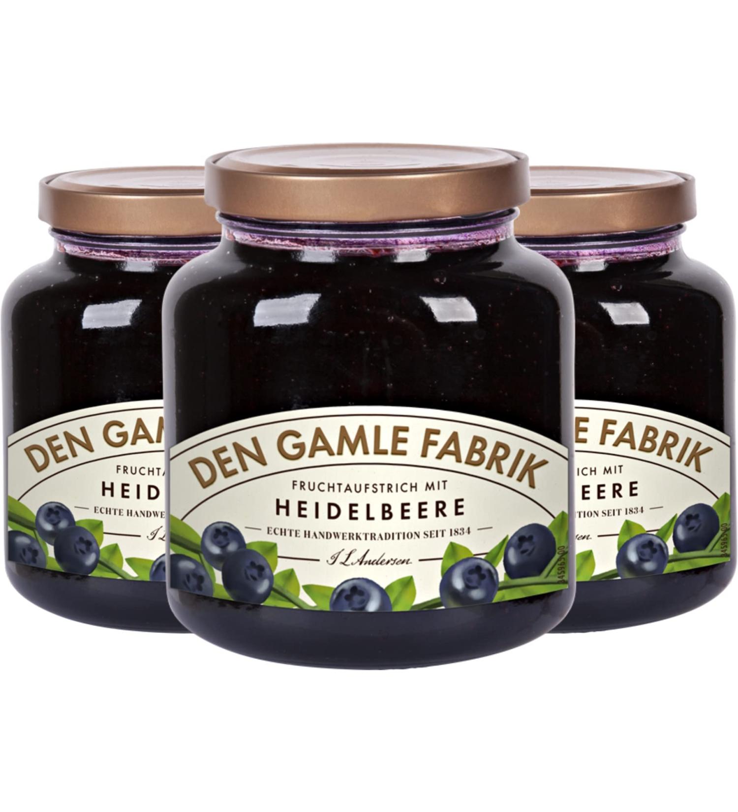 Den Gamle Fabrik Fruit Spread Blueberry 3x380 g (38.55) - With pieces of fruit/Danmark - Buy Online on SooperMarket.com