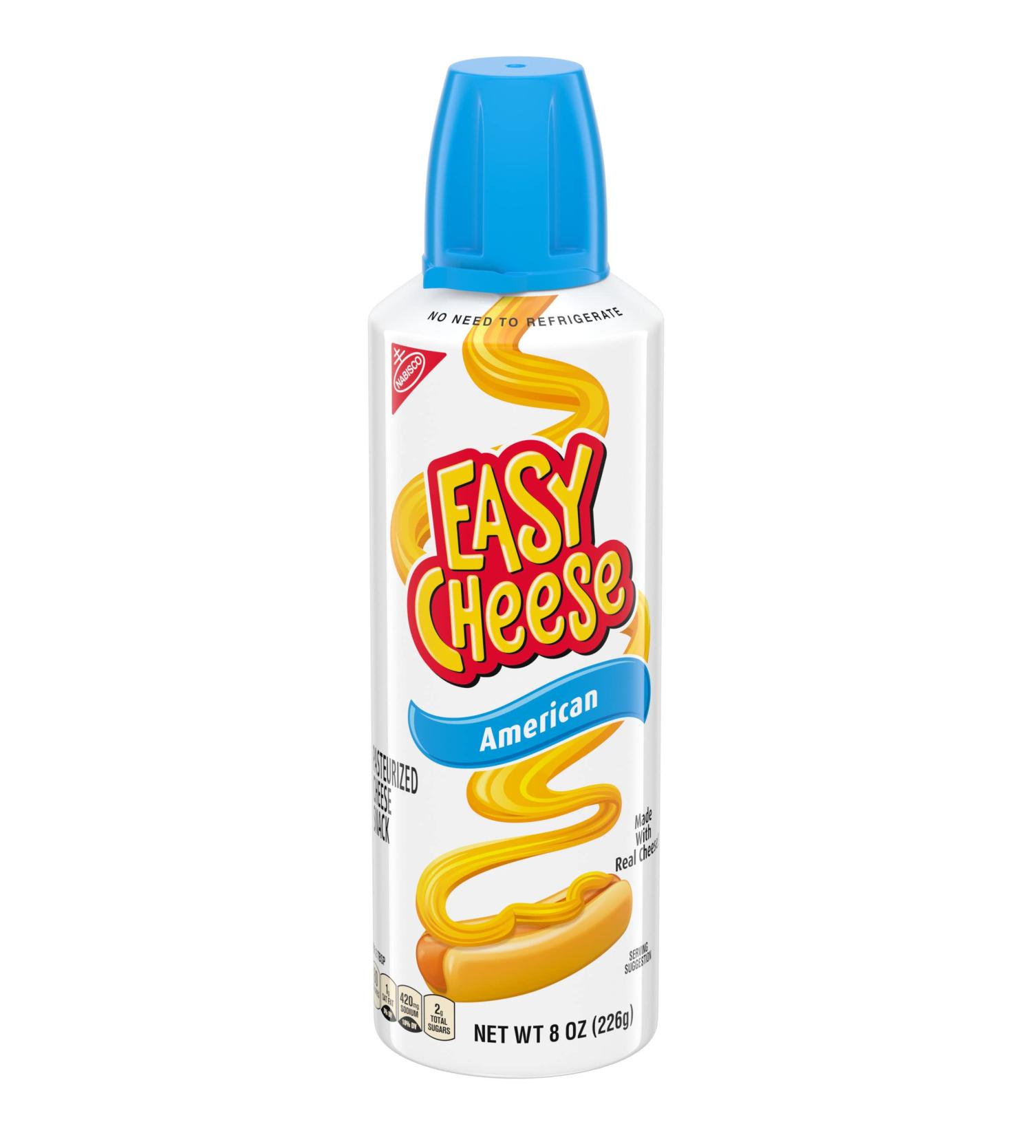 Easy Cheese American Cheese Snack - 8 oz | Creamy Portable Cheese Spread - Buy Online on SooperMarket.com