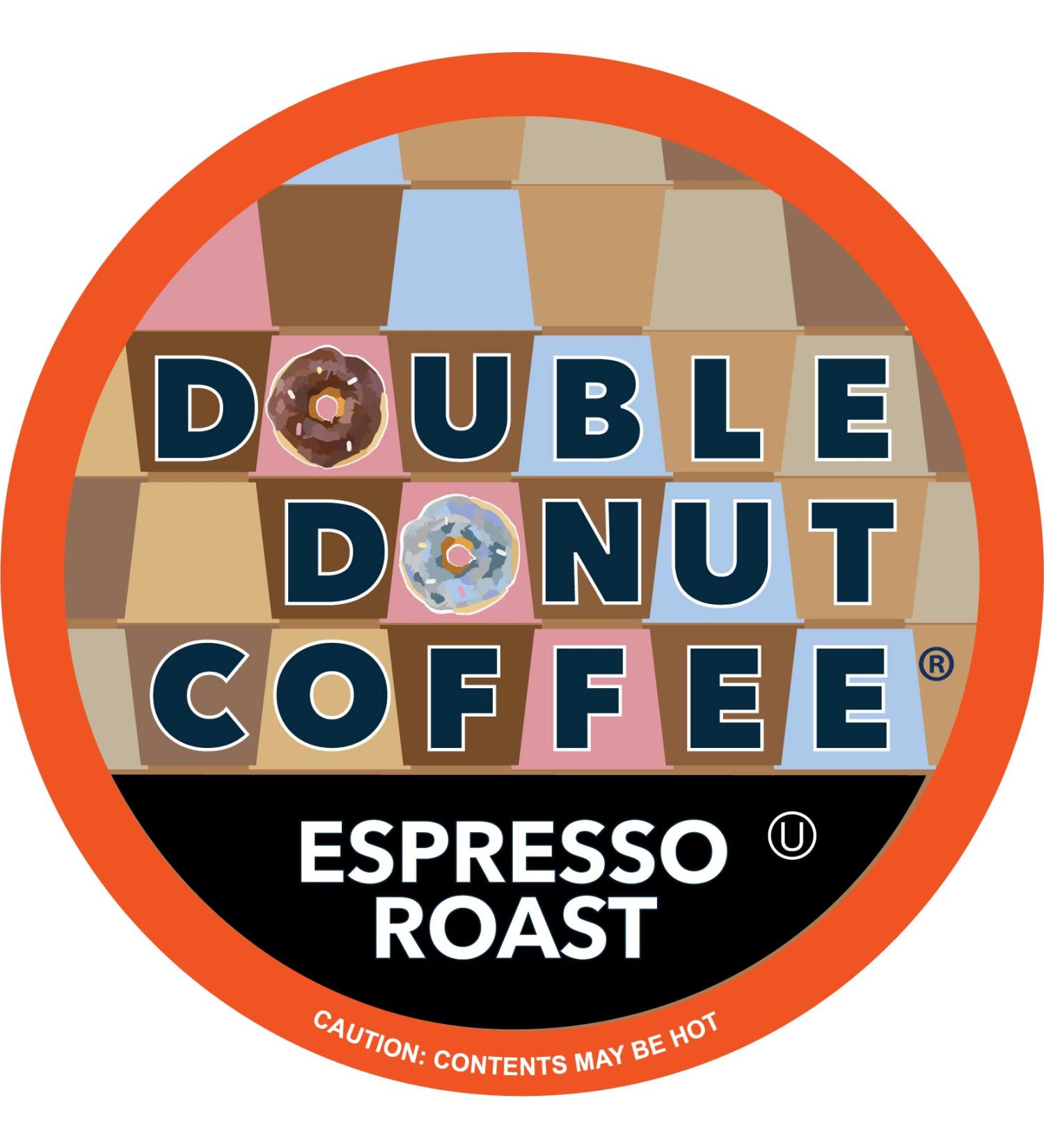 Double Donut Dark Roast Coffee Pods - Espresso Roast - 80 Count - Recyclable Single Serve Pods for Keurig - Strong Espresso Coffee- Pack of 1 - Buy Online on SooperMarket.com