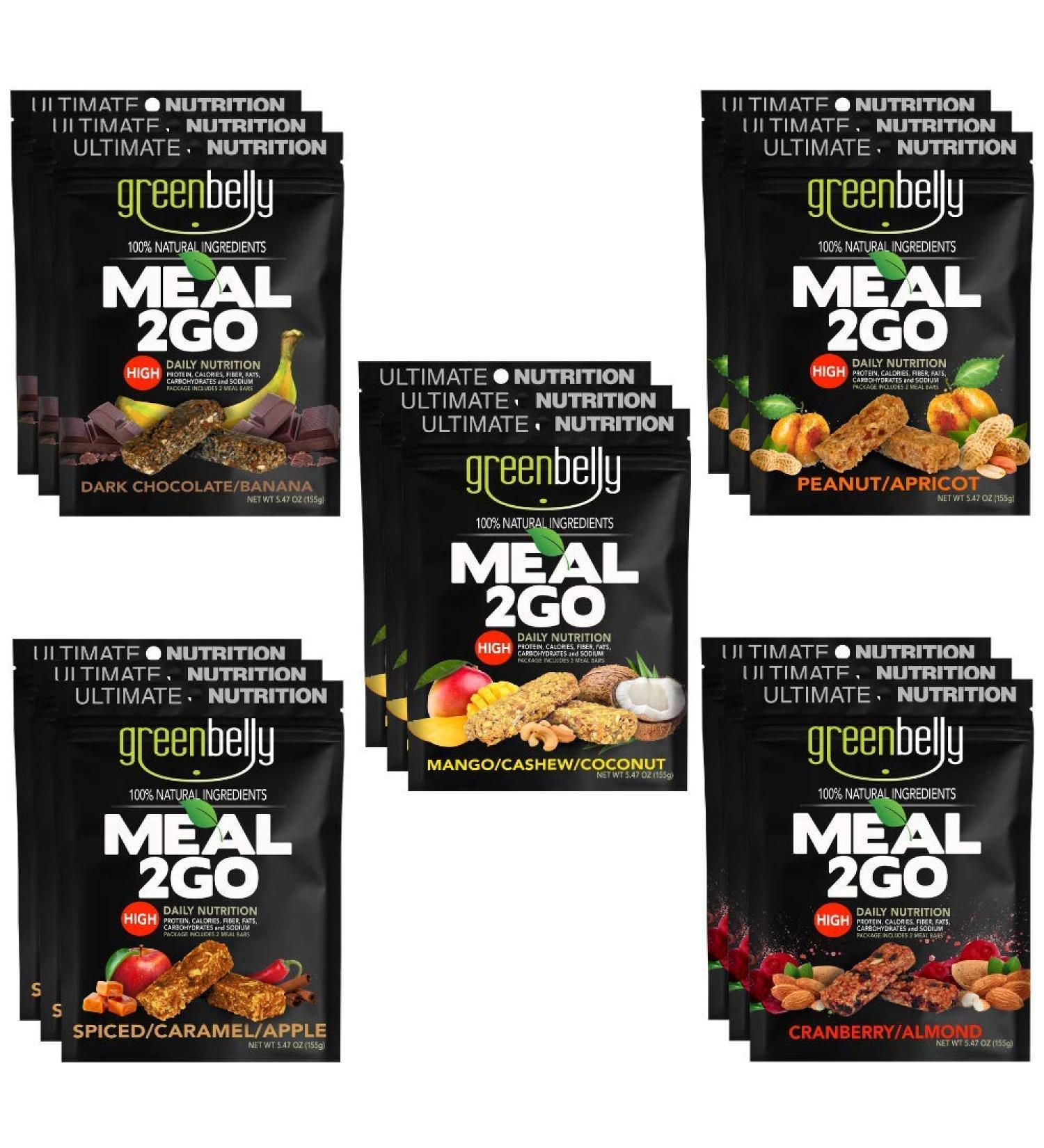 Greenbelly Backpacking Meals - Variety 15 Count, High-Calorie, Gluten-Free Meal Bars - Buy Online on SooperMarket.com