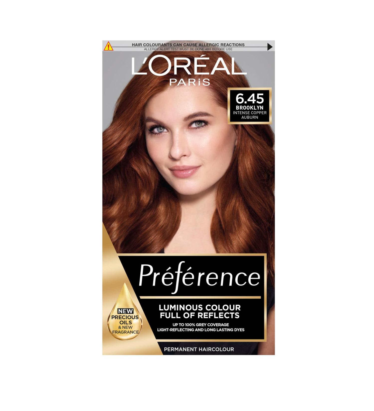 L'Oreal Paris Preference 6.45 Brooklyn Hair Dye - Long Lasting & Luminous Permanent Colour - Buy Online on SooperMarket.com