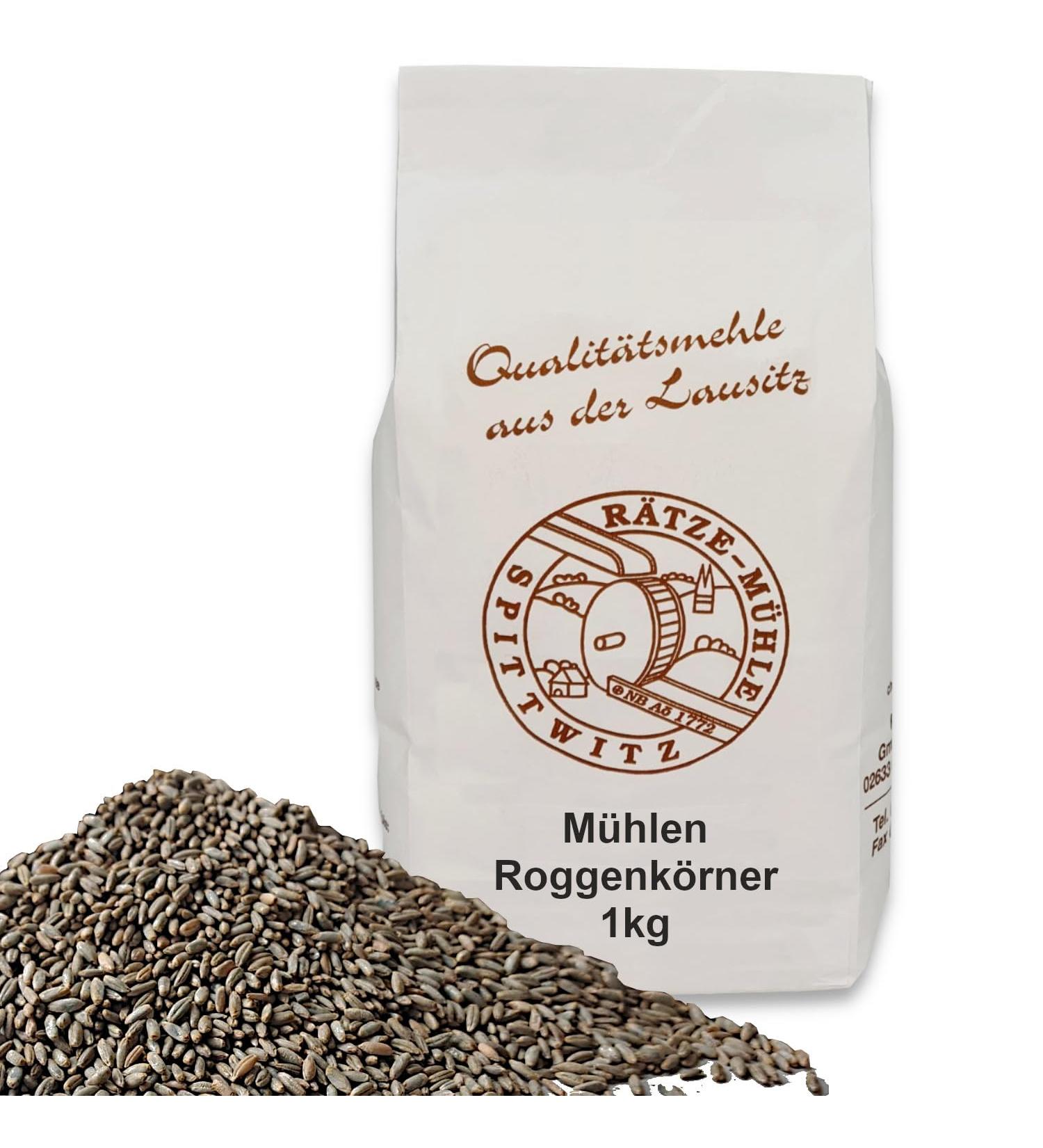Mills Rye Grains 1kg - Fresh Whole Grain Cleaned Rye Kernels | High-Quality Rye from R tze Mill - Buy Online on SooperMarket.com