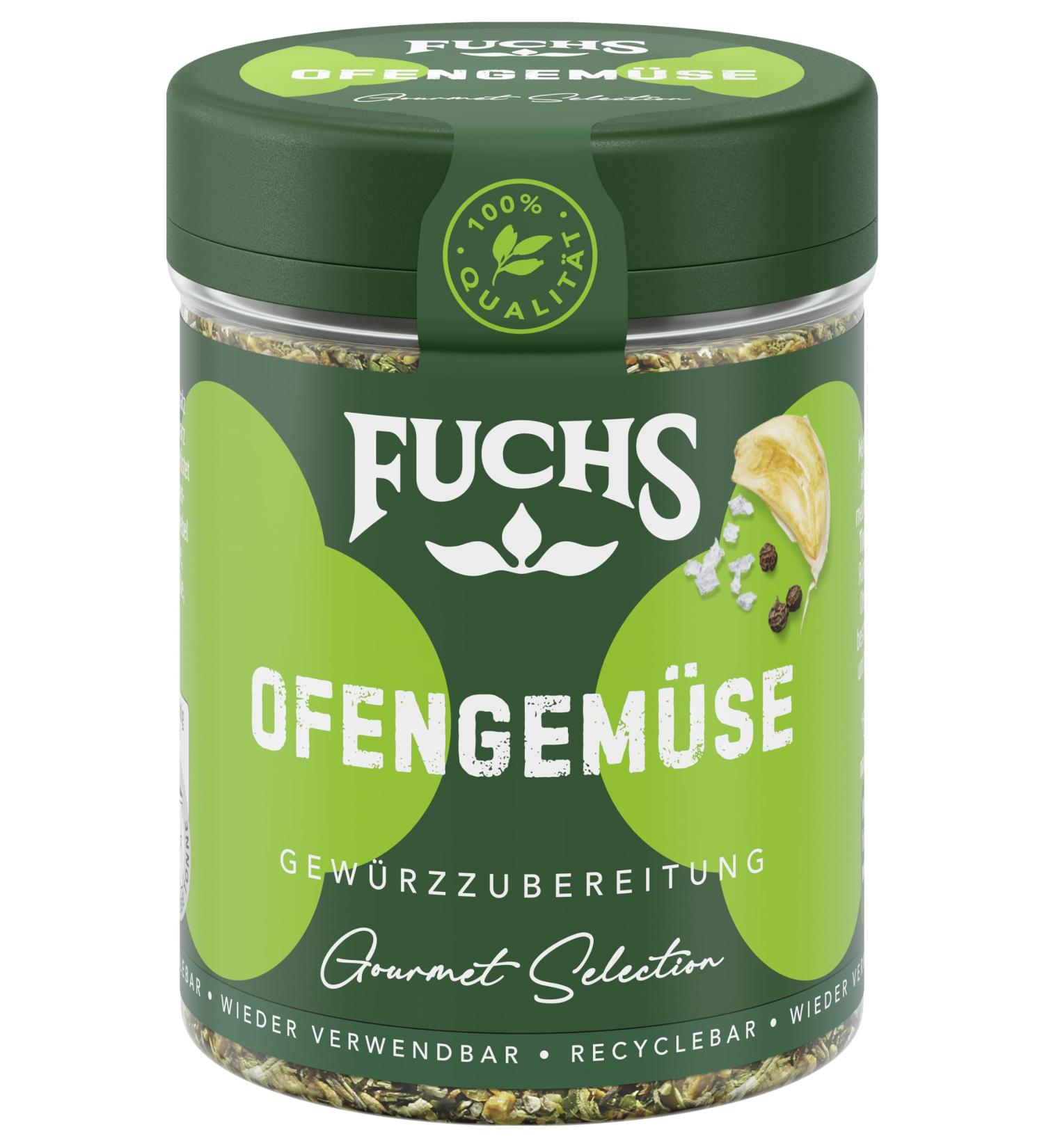 Fuchs Gourmet Spice Selection Mediterran - Vegan Oven Vegetable Spice Mixture with Selected Herbs 50g - Refillable Seasoning for Bread & Veggies - Buy Online on SooperMarket.com