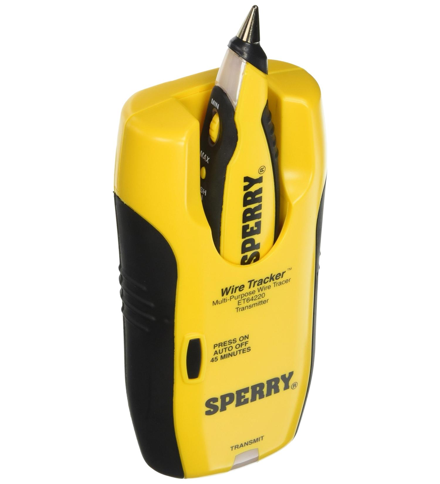 Sperry Instruments ET64220 Wire Tracker: Audio/Video Installers Must-Have for Coax, CAT 5, Speaker & Phone | RJ-45, RJ-11, Coax & More | Yellow - Buy Online on SooperMarket.com