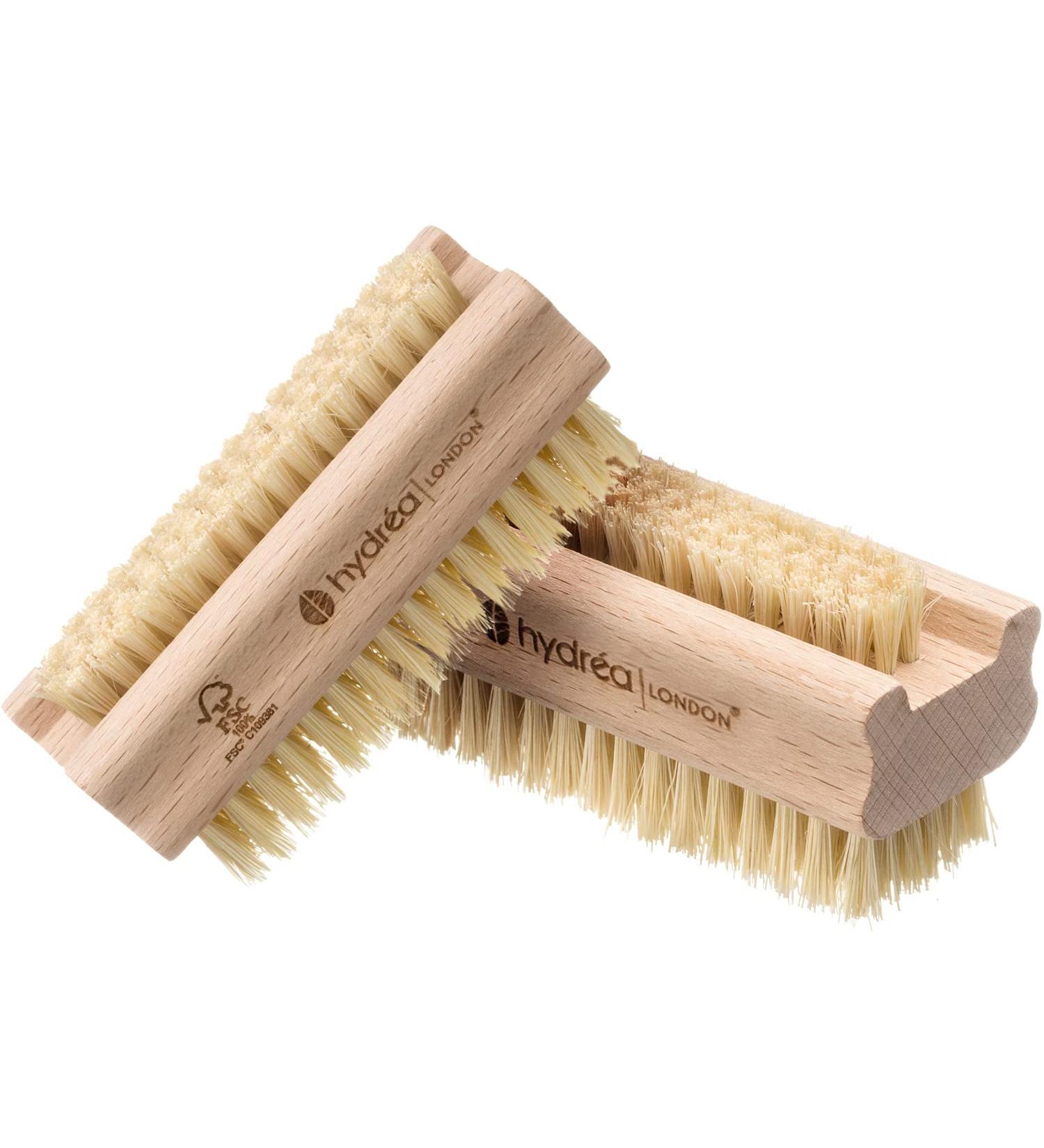Hydrea Extra Robust Wooden Nail Brush Set - Firm Cactus Bristles | 2 Pieces | International Shipping Available - Buy Online on SooperMarket.com