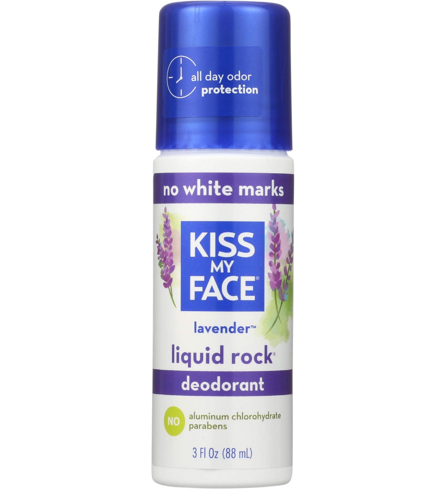 Kiss My Face Liquid Rock Deodorant Roll-On - Lavender 3 Fl Oz | Natural, Long-Lasting Protection - Buy Online on SooperMarket.com