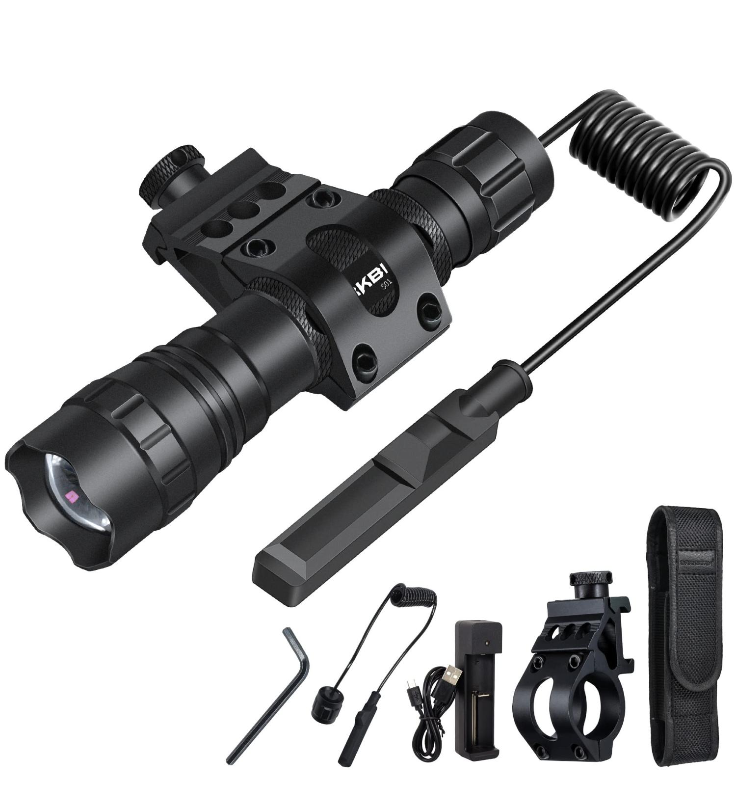 DARKBEAM IR-940nm Infrared Mini Flashlight for Night Vision Scope - Rechargeable Tactical Illuminator Kit for Hunting & Observation | Portable & Zoomable with Clip for Concealed Use - Buy Online on SooperMarket.com