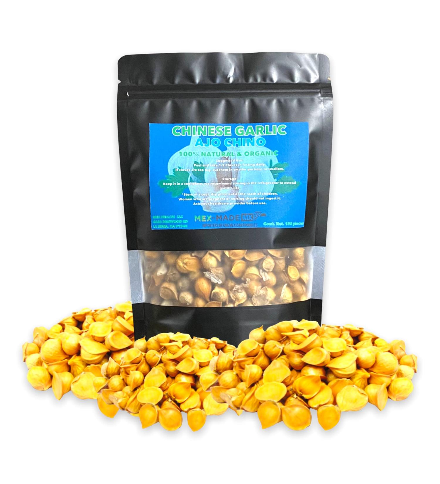 Chinese Garlic / AJO Chino (Japanese Garlic) - 150 Pieces / Aprox 8.4Oz (240gr) - Fresh  100% All Natural  Big Size Cloves  8.4 Ounce (Pack of 1) - Buy Online on SooperMarket.com
