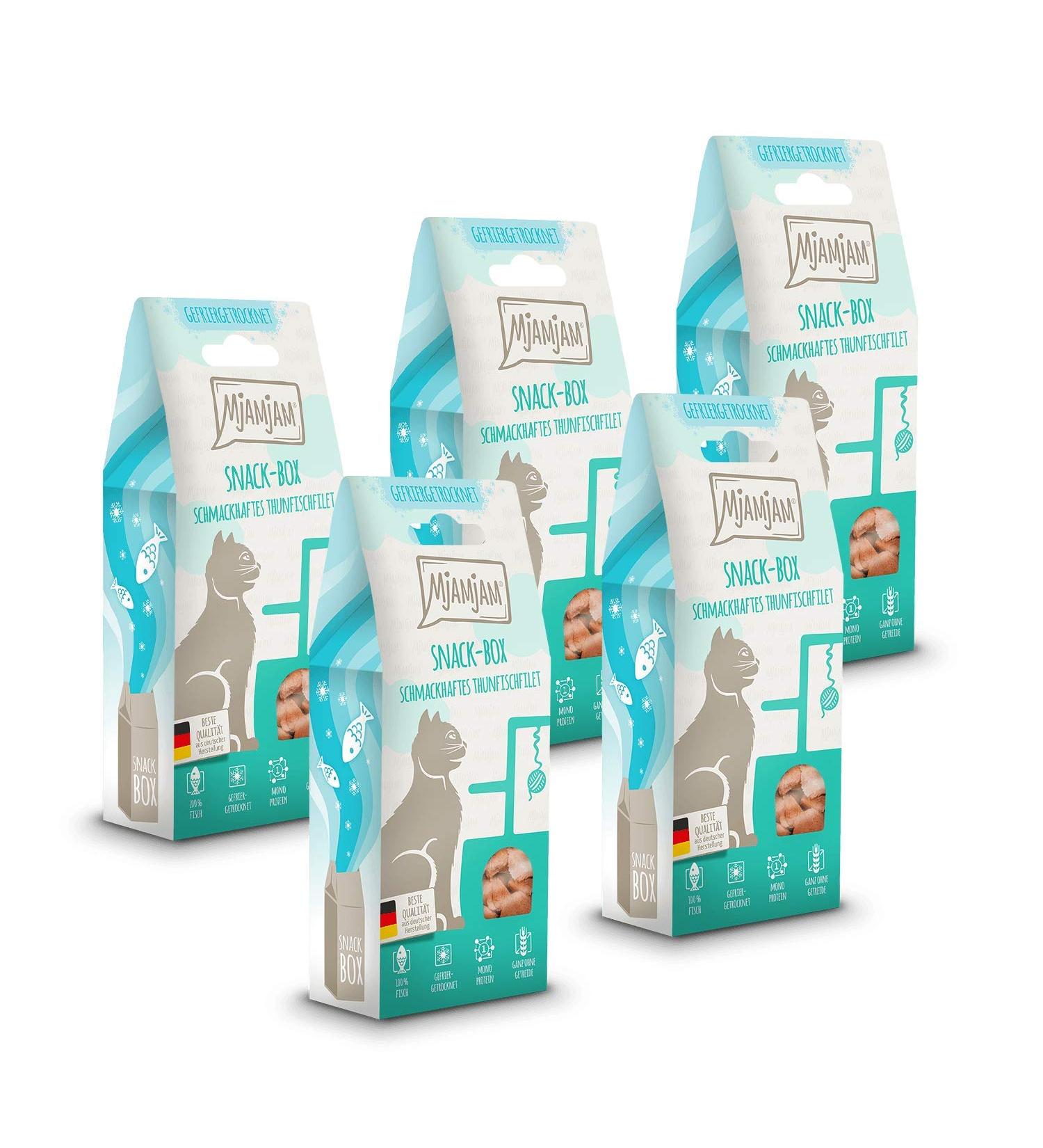 MjAMjAM Snack Box - Tasty Tuna Fillet (5 x 35g) - International Shipping Perfect Treat for Cats - Buy Online on SooperMarket.com