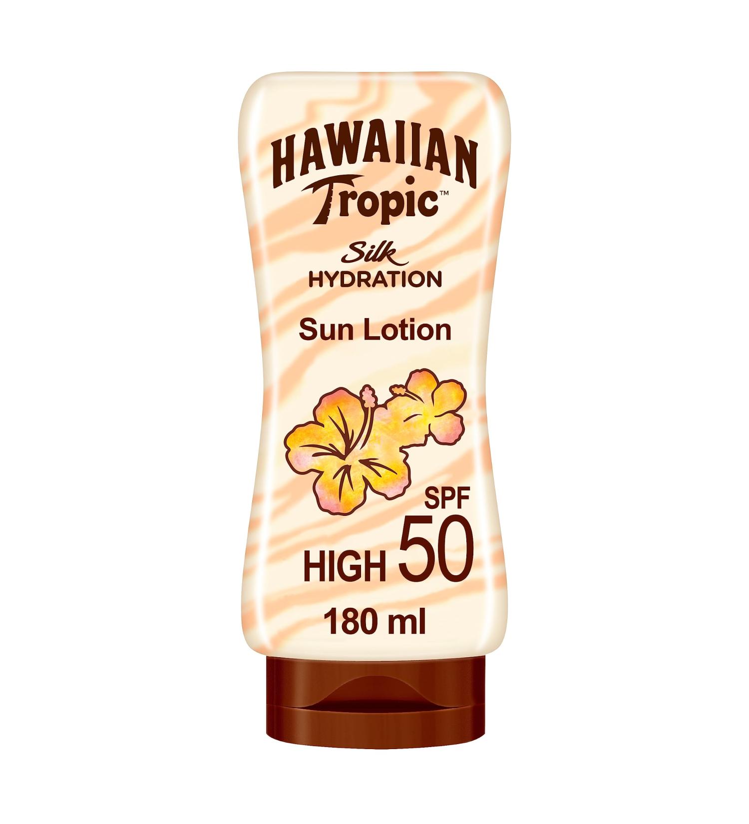 HAWAIIAN TROPIC - Silk Hydration | Protective Lightweight Sun Lotion SPF 50 | 180 ml - Buy Online on SooperMarket.com