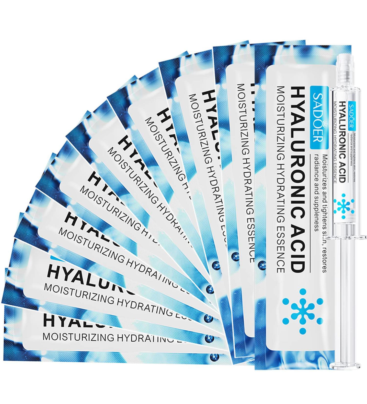 Hyaluronic Acid Serum for Deep Hydration & Brightening | Repair Acne Moisturize Dry Skin Reduce Dark Spots | Non-Greasy Daily Skin Care - 0.35oz - Buy Online on SooperMarket.com