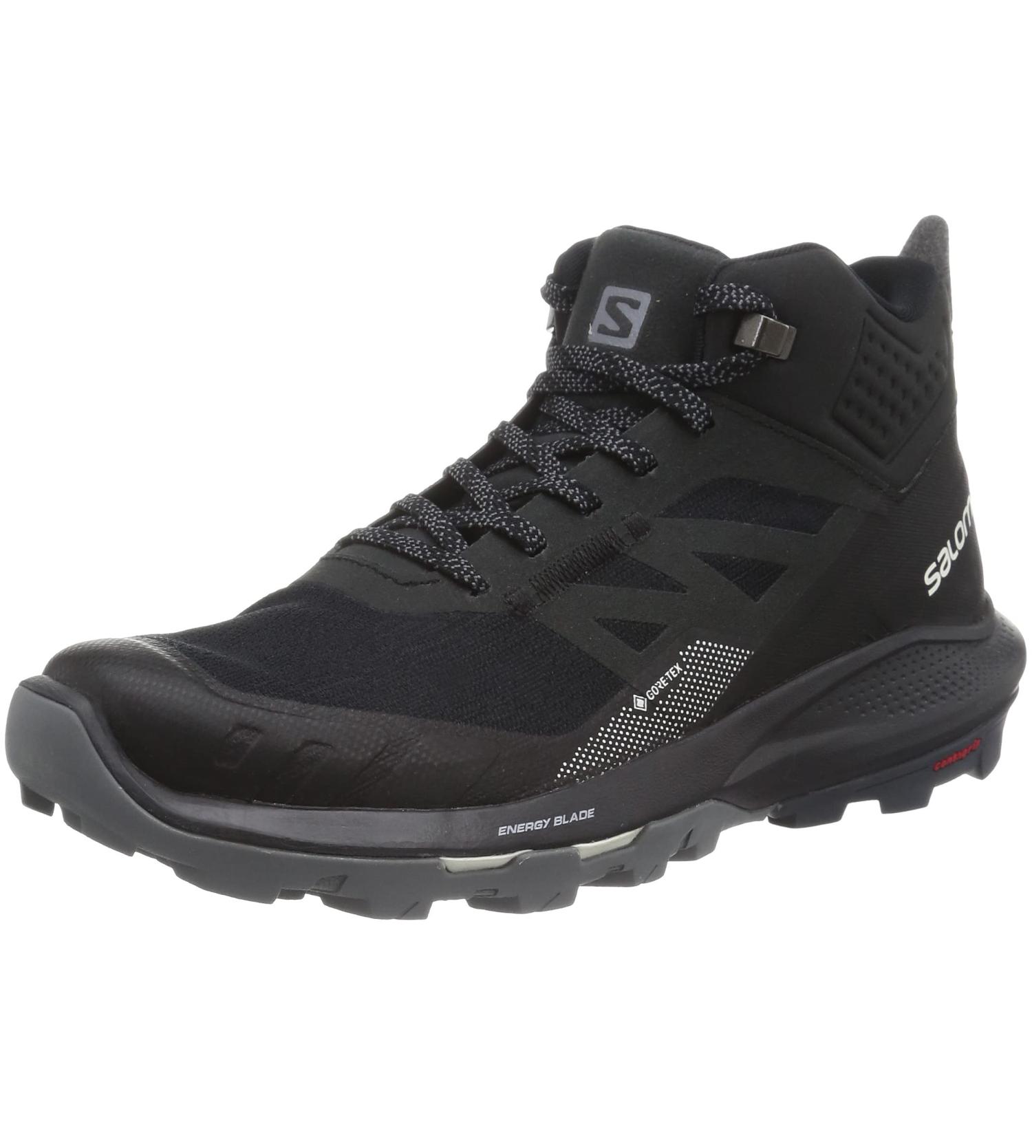 Salomon Men's OUTPULSE Mid Gore-Tex Hiking Boots - 11.5 Black/Ebony/Vanilla Ice - Buy Online on SooperMarket.com