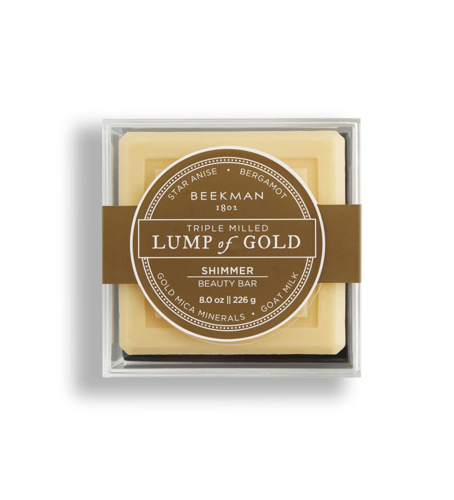 Beekman 1802 Goat Milk Soap Bar Lump of Gold - 8 oz - Nourishing, Moisturizing, and Sparkling - Ideal for Sensitive Skin - Cruelty-Free - Buy Online on SooperMarket.com