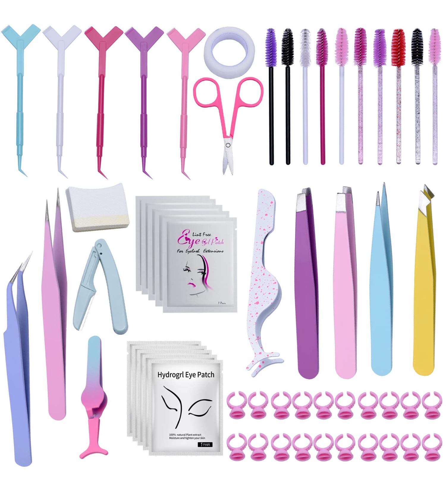 Stainless Steel Tweezers Set for Women - Facial Hair Removal and Lash Extension Kit (1-76pcs) - Buy Online on SooperMarket.com