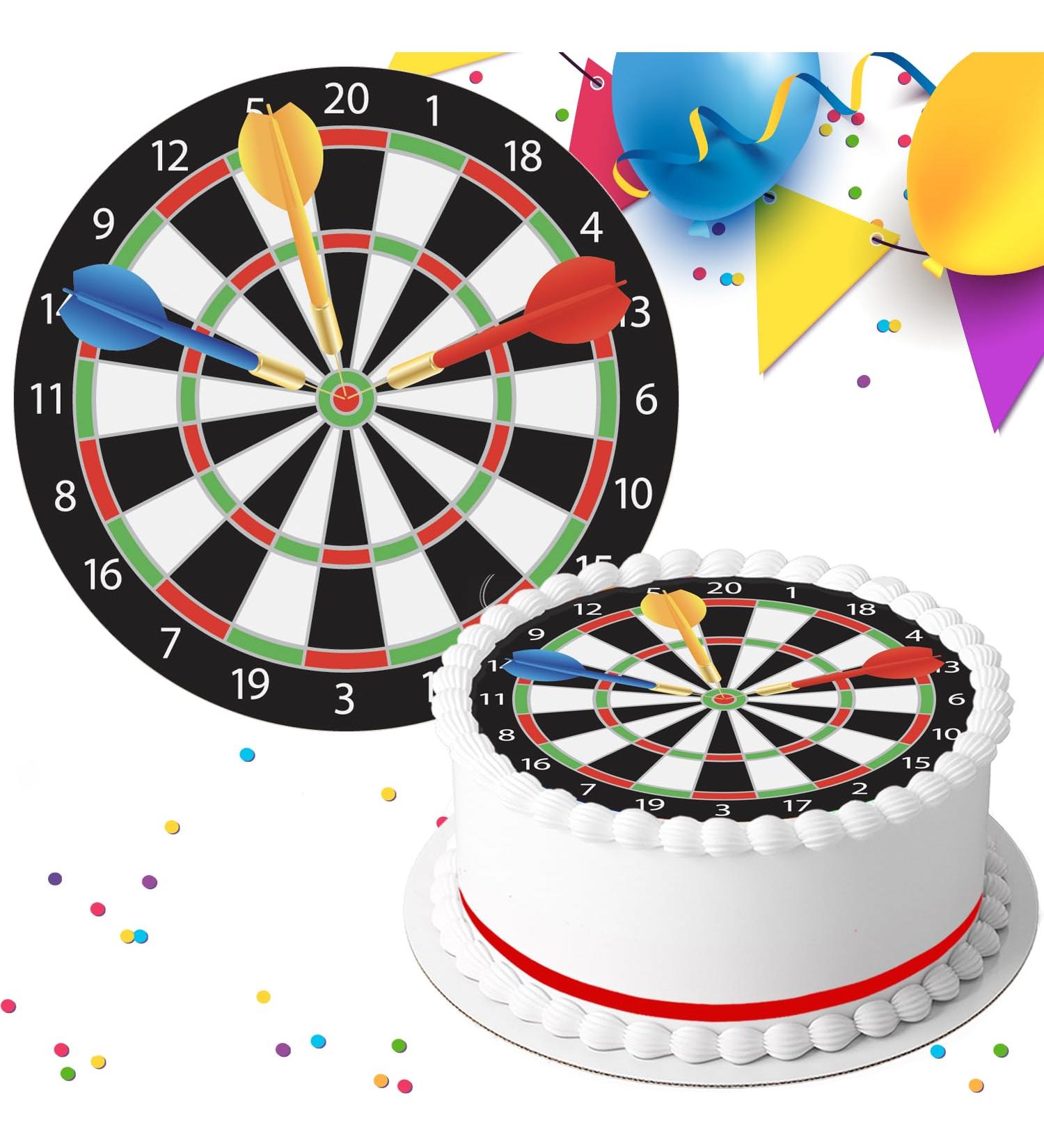DARTS BIRTHDAY PARTY EDIBLE ICING CAKE TOPPER DECORATION E803 - Buy Online on SooperMarket.com