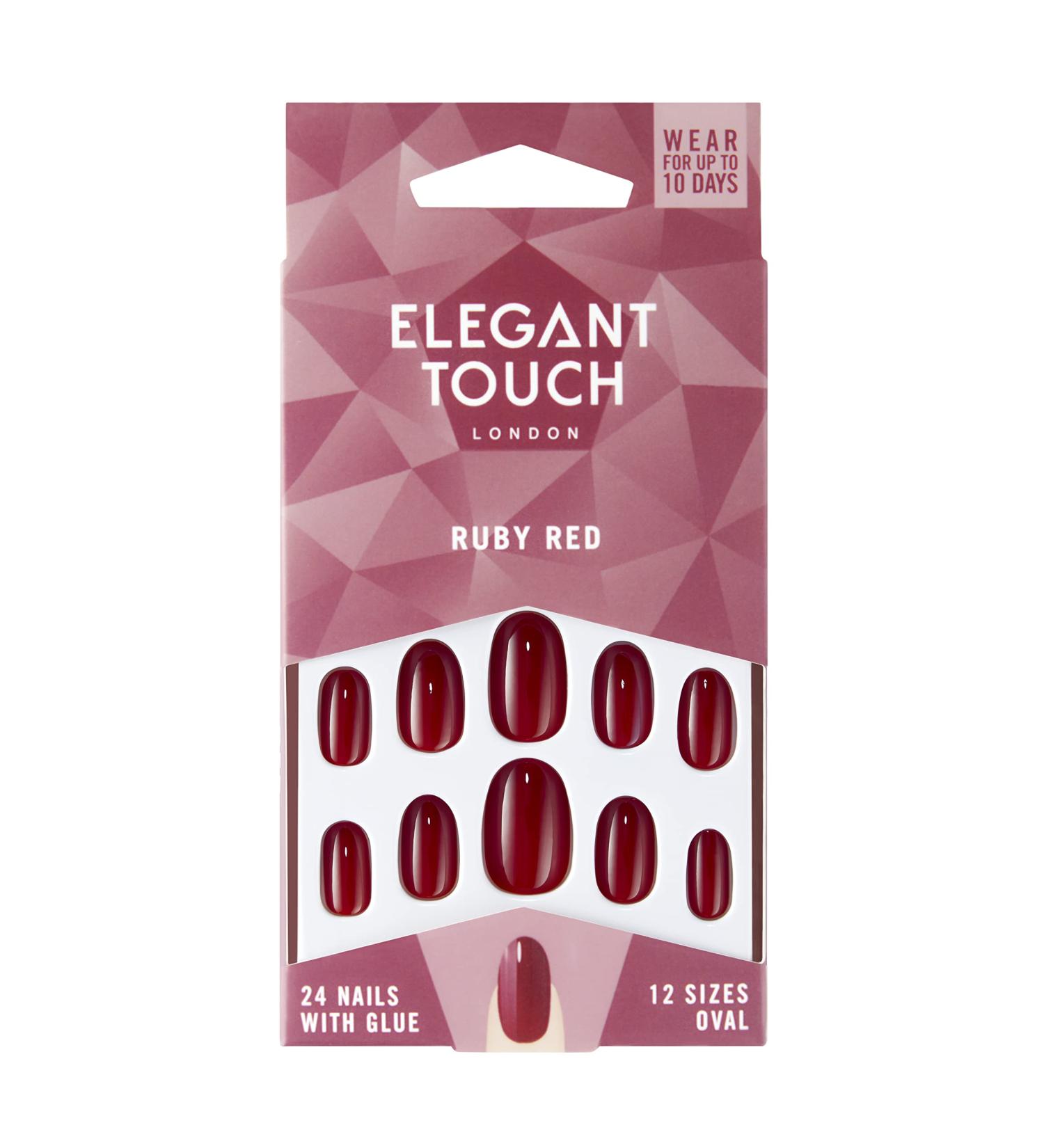 Elegant Touch Ruby Red False Nails - 24 Piece Assortment | Shop Now - Buy Online on SooperMarket.com
