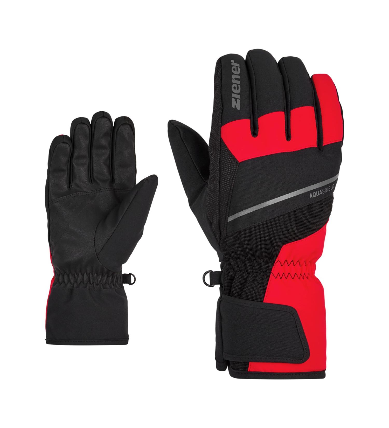Ziener Men's Gezim Ski Gloves/Winter Sports | waterproof breathable 10 red
