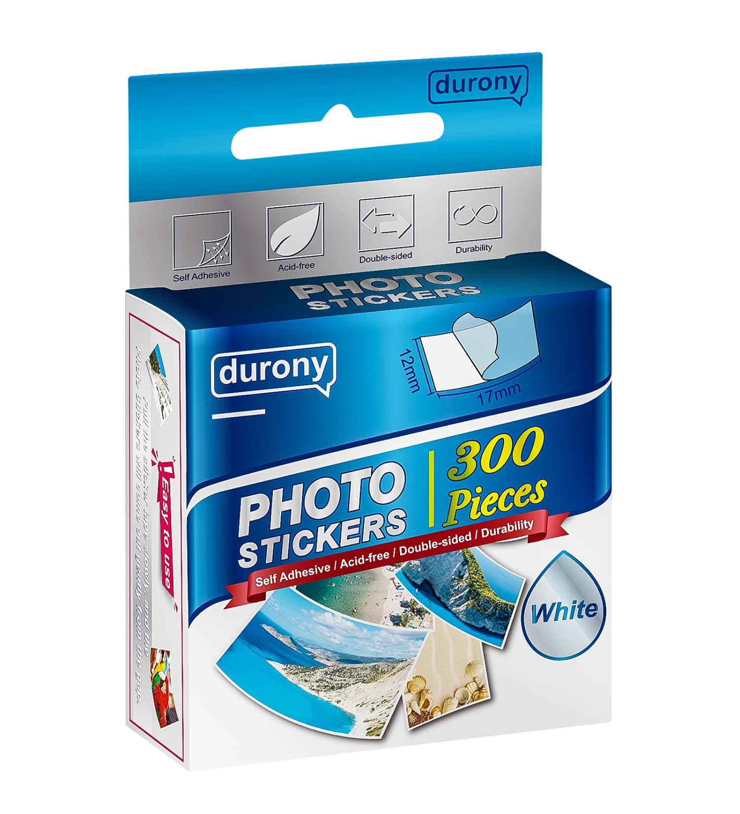 Durony 300 Pieces White Double-Sided Self Adhesive Photo Tapes - Perfect for DIY Photo Albums and Journals - Buy Online on SooperMarket.com