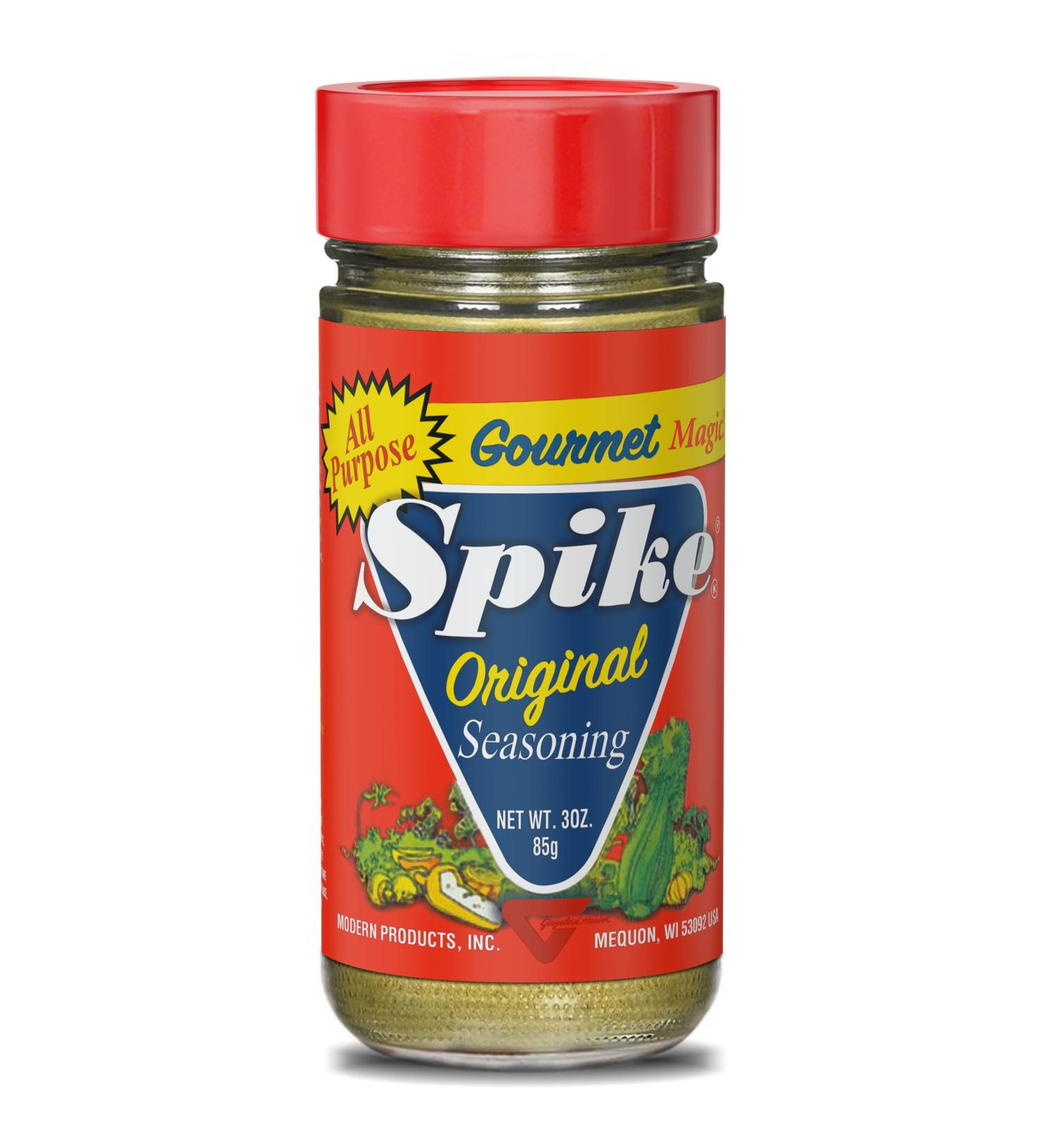 Spike Original All-Purpose Seasoning - 3 oz | All-Natural, Low Sodium, No Sugar, No MSG, Zero Calories, Vegan - Buy Online on SooperMarket.com