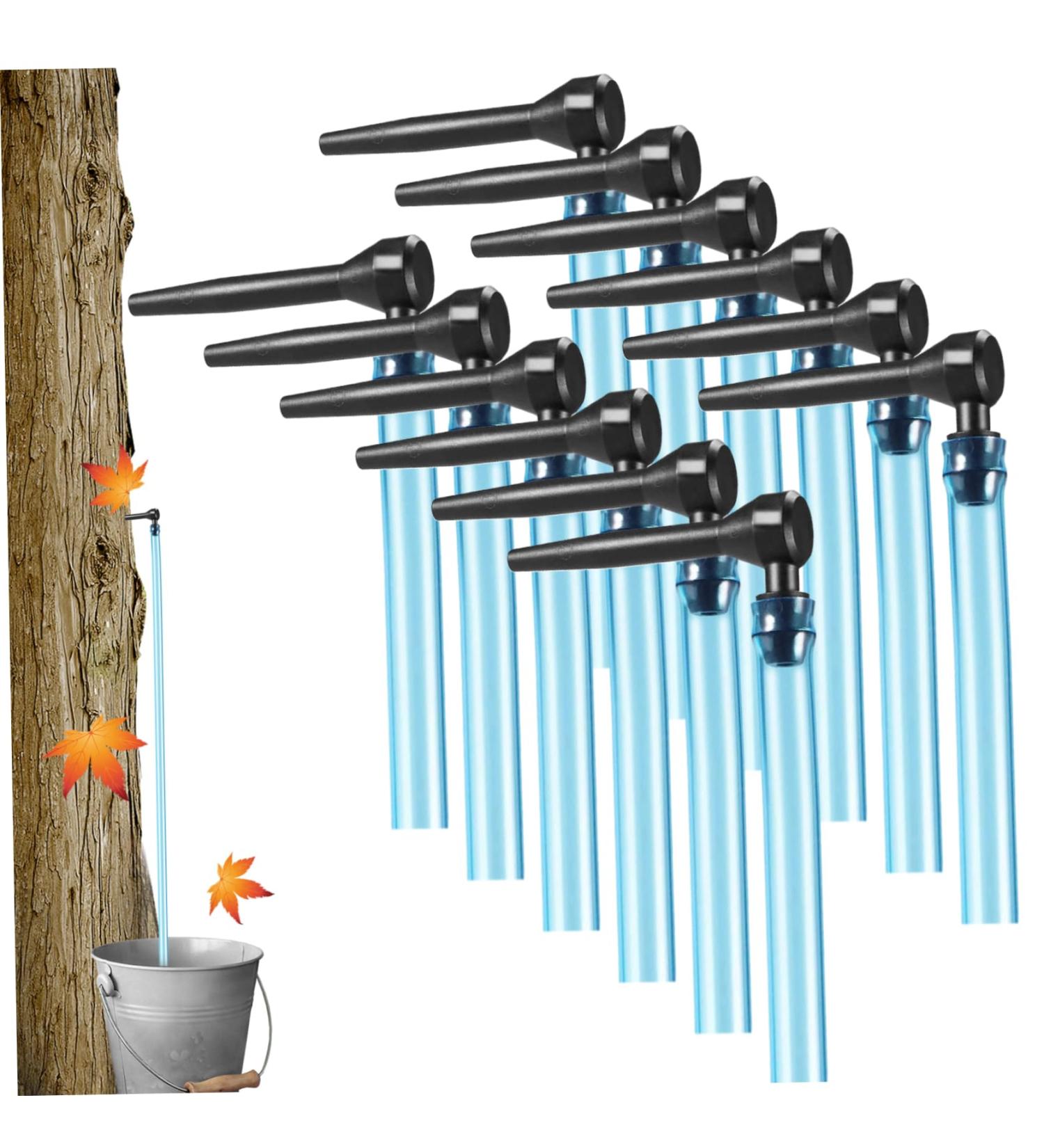 Maple Syrup Taps with 24in Tubes 12 Set Maple Syrup Tapping Kit Food Grade Non-Slip Maple Syrup Tapping Kit L-Shaped Tree Taps for Syrup Maple Syrup Supplies - Buy Online on SooperMarket.com