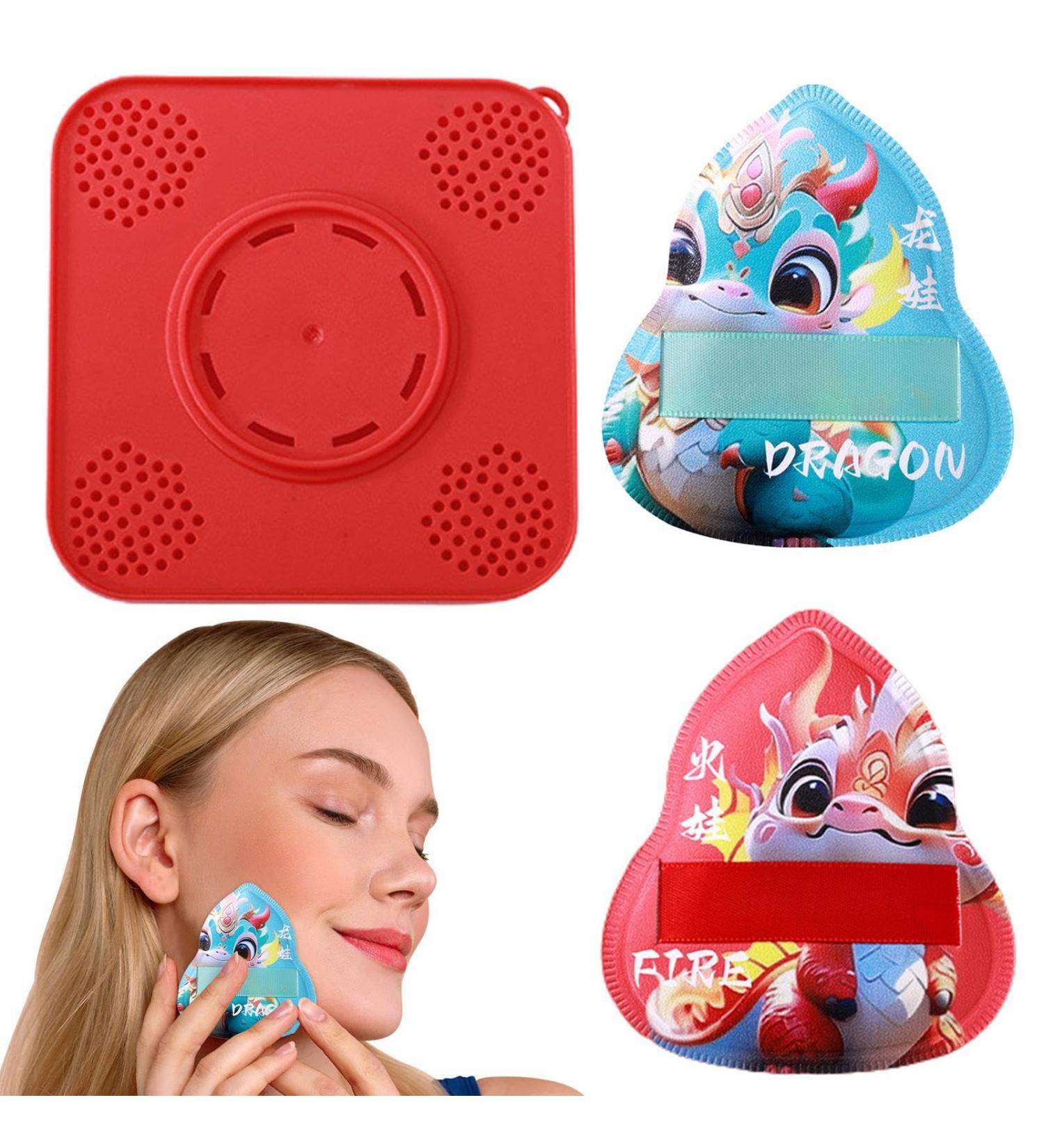 Jomewory Powder Puff for Face Powder Dragon Pattern Setting Powder Puff - Makeup Sponges with Storage Box Beauty Makeup Tools for Loose Powder Setting - Buy Online on SooperMarket.com