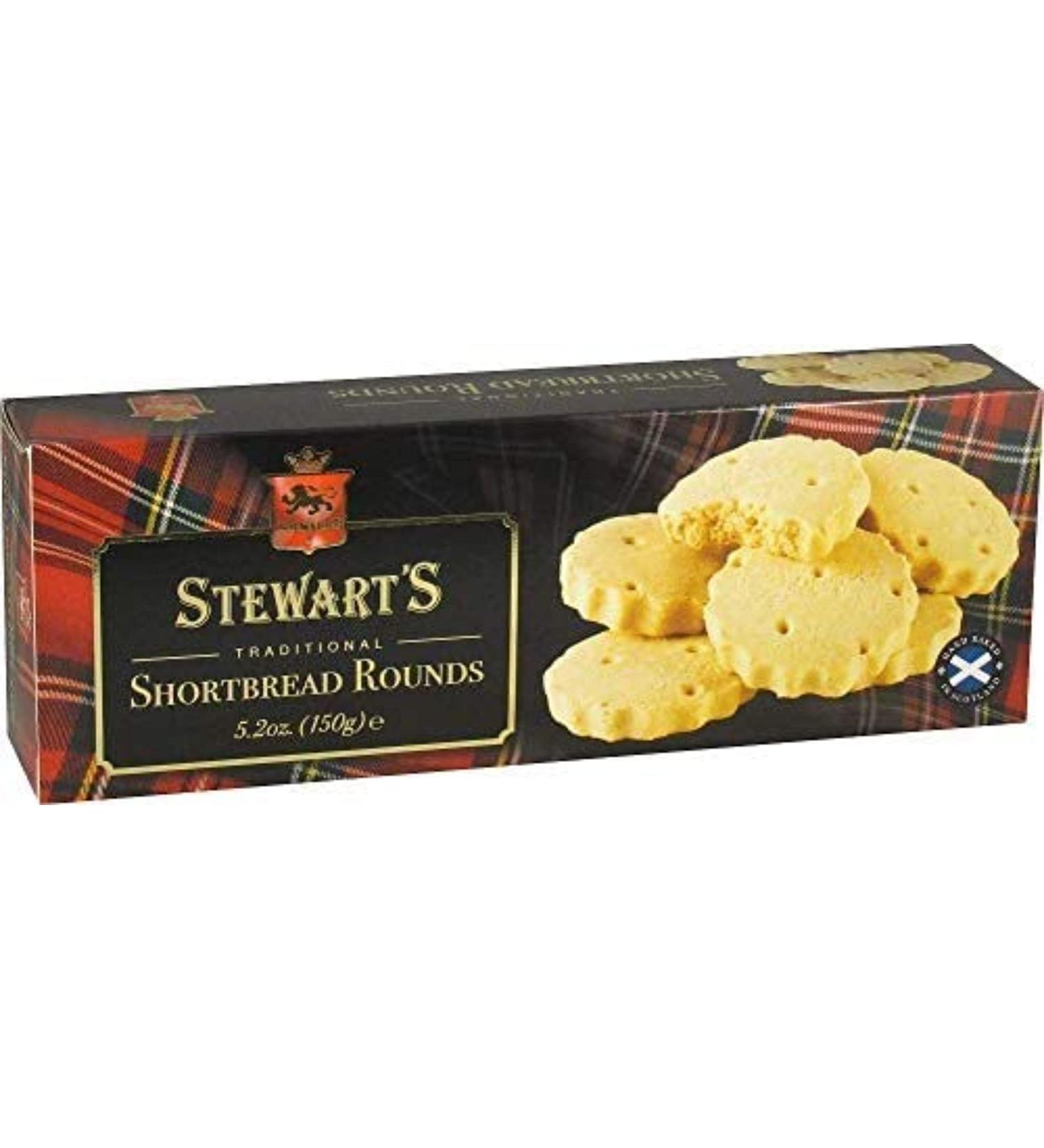 Stewart's - Traditional Shortbread Rounds (150g) - Traditionally Made Luxury Scottish Shortbread Delicious Melt-in-Mouth Biscuits Ideal Treat to Share 40 Years Heritage