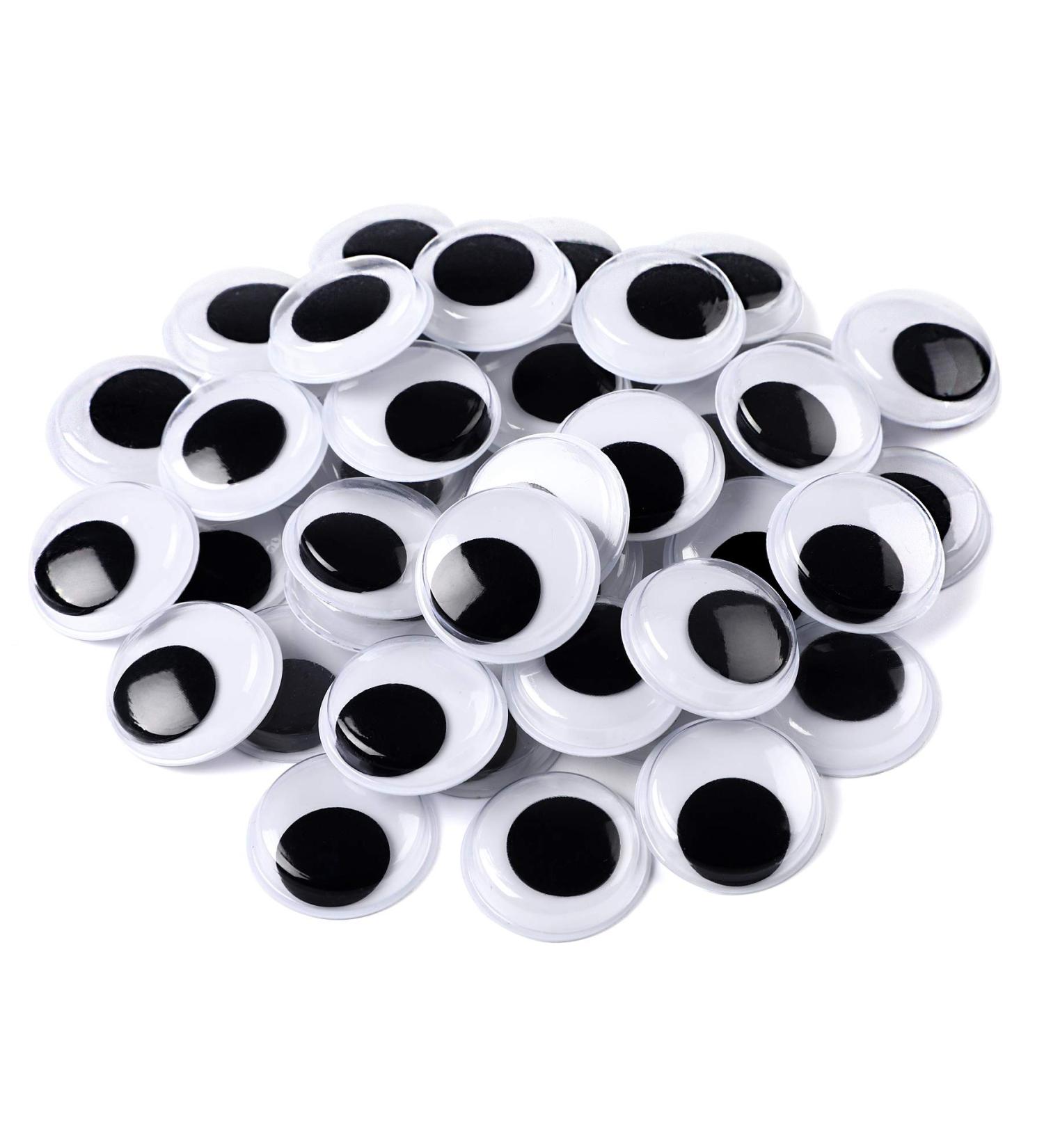 200 Self Adhesive Wiggle Eyes for DIY Crafts - 20mm Black White Googly Eyes - Buy Online on SooperMarket.com