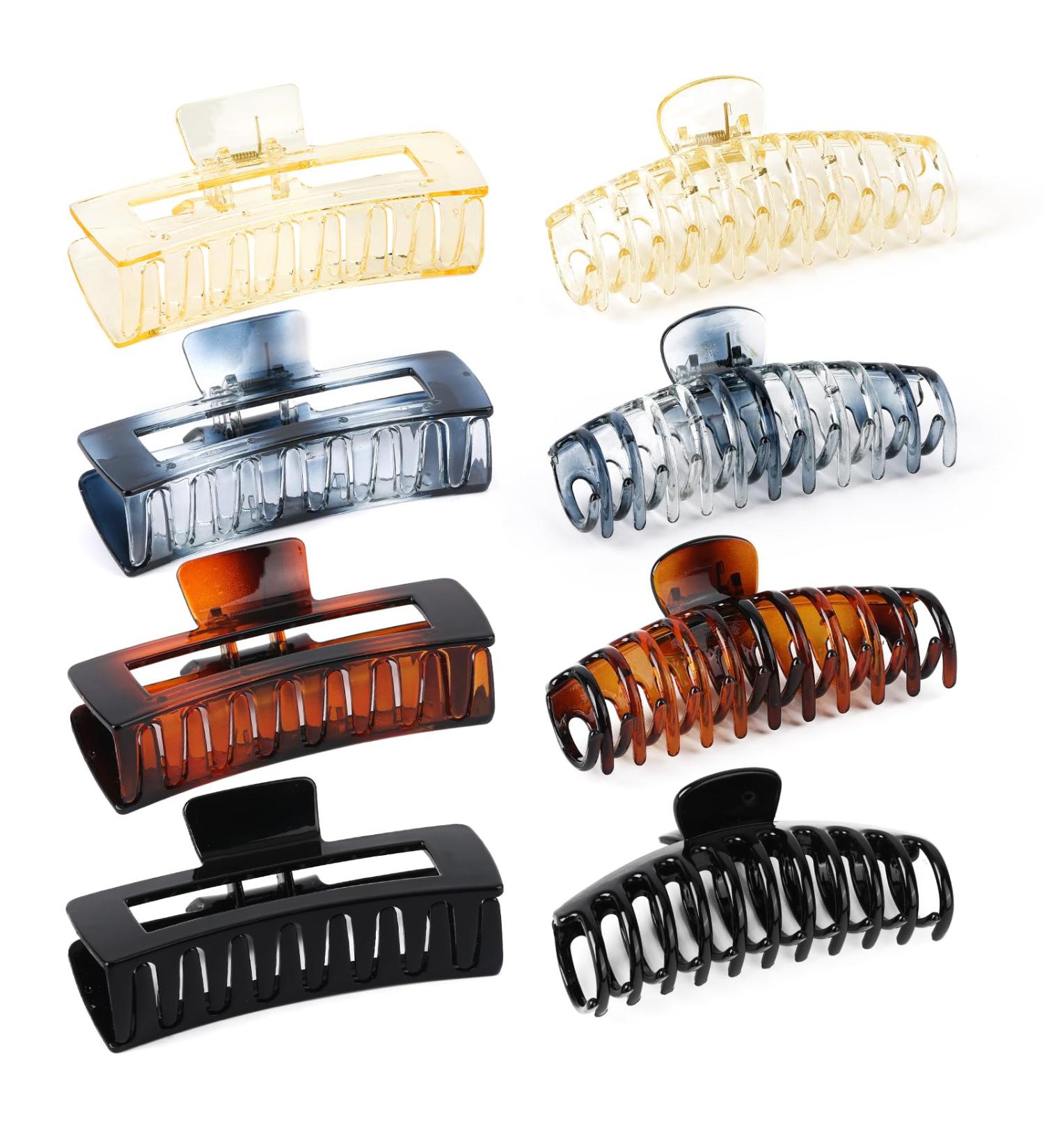 Big Claw Clips for Thick Hair - 5.25 Jumbo Clips for Women - Strong Non-Slip Design for Long Curly Hair - Glossy Colors Available - Buy Online on SooperMarket.com
