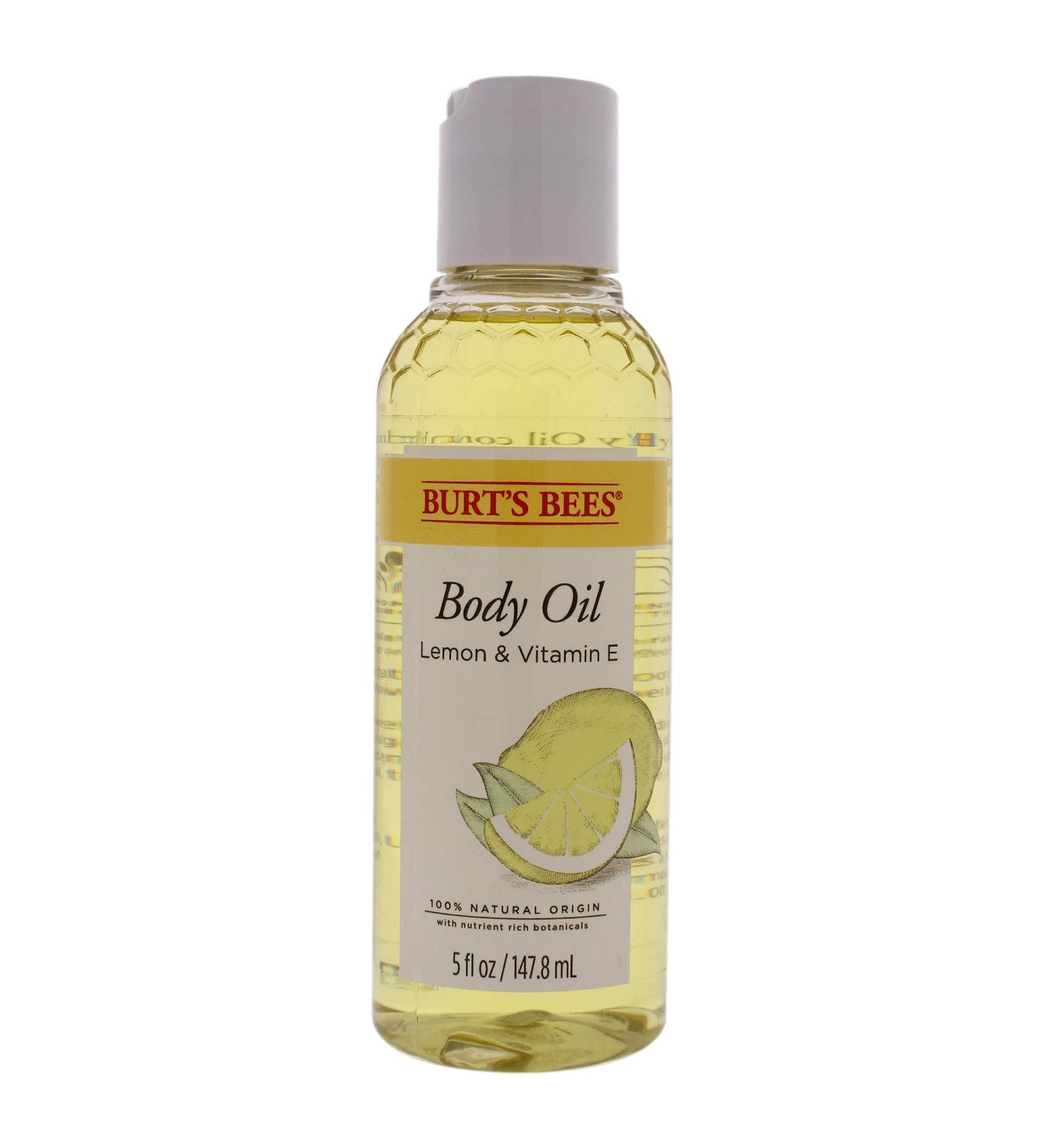 Burts Bees Body Oil - Lemon and Vitamin E Unisex Oil 5 oz White