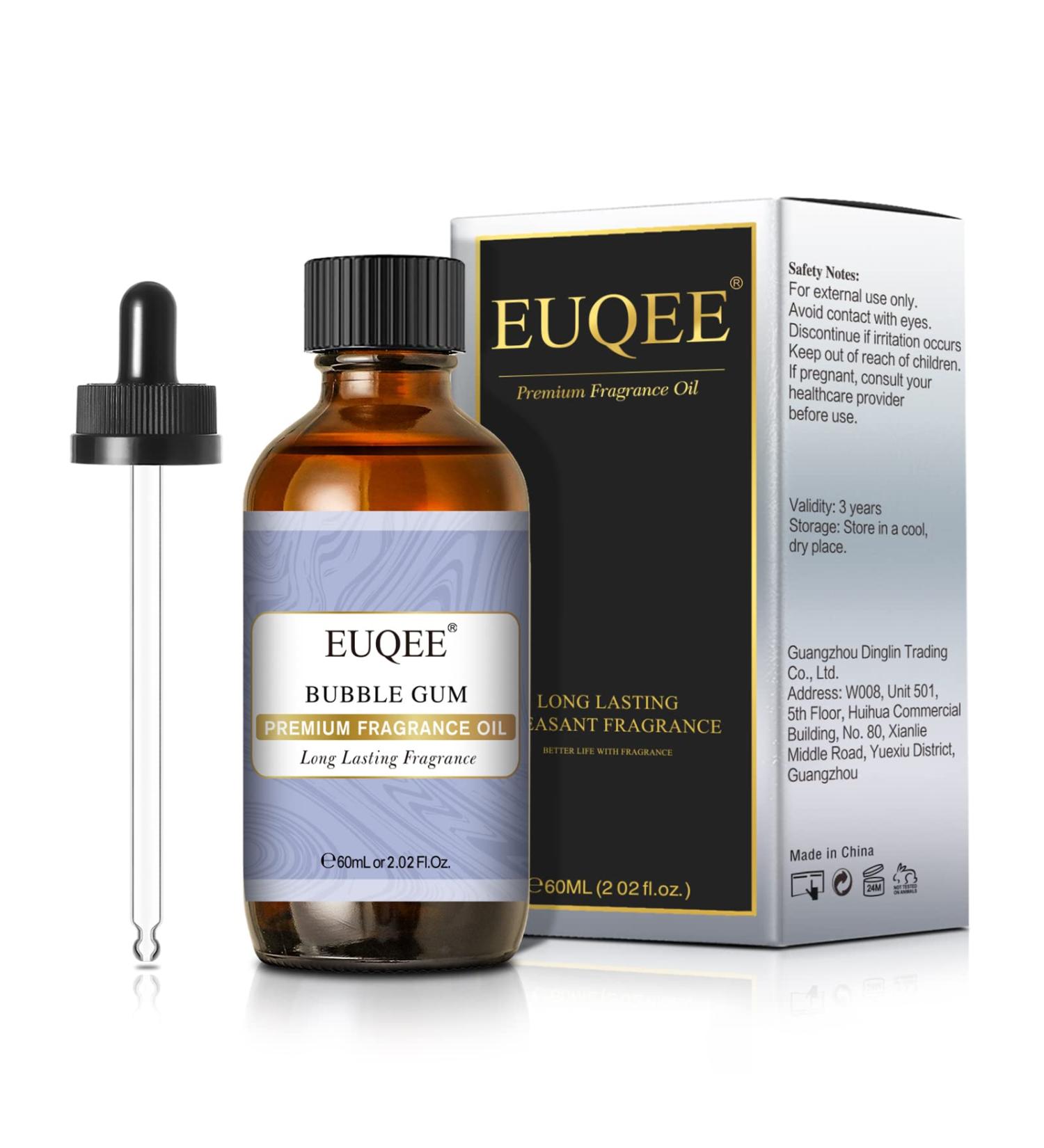 EUQEE Bubble Gum Fragrance Oil 60ml - Premium Grade Aromatherapy Essential Oil for Diffusers and Candle Making | Home DIY | Pack of 1 - Buy Online on SooperMarket.com