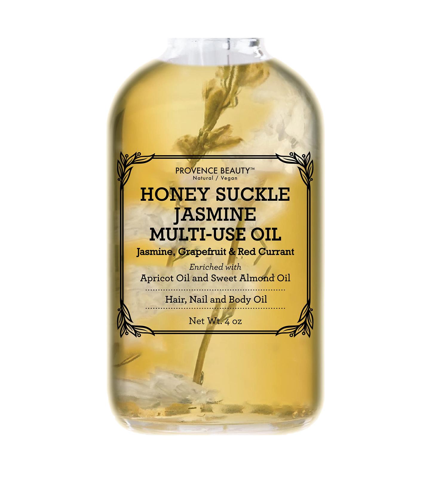 Provence Beauty Honey Suckle Jasmine Multi-Use Oil - 4 Fl Oz | Face, Body & Hair Hydration - Apricot Oil, Coconut Oil & Vitamin E - Buy Online on SooperMarket.com