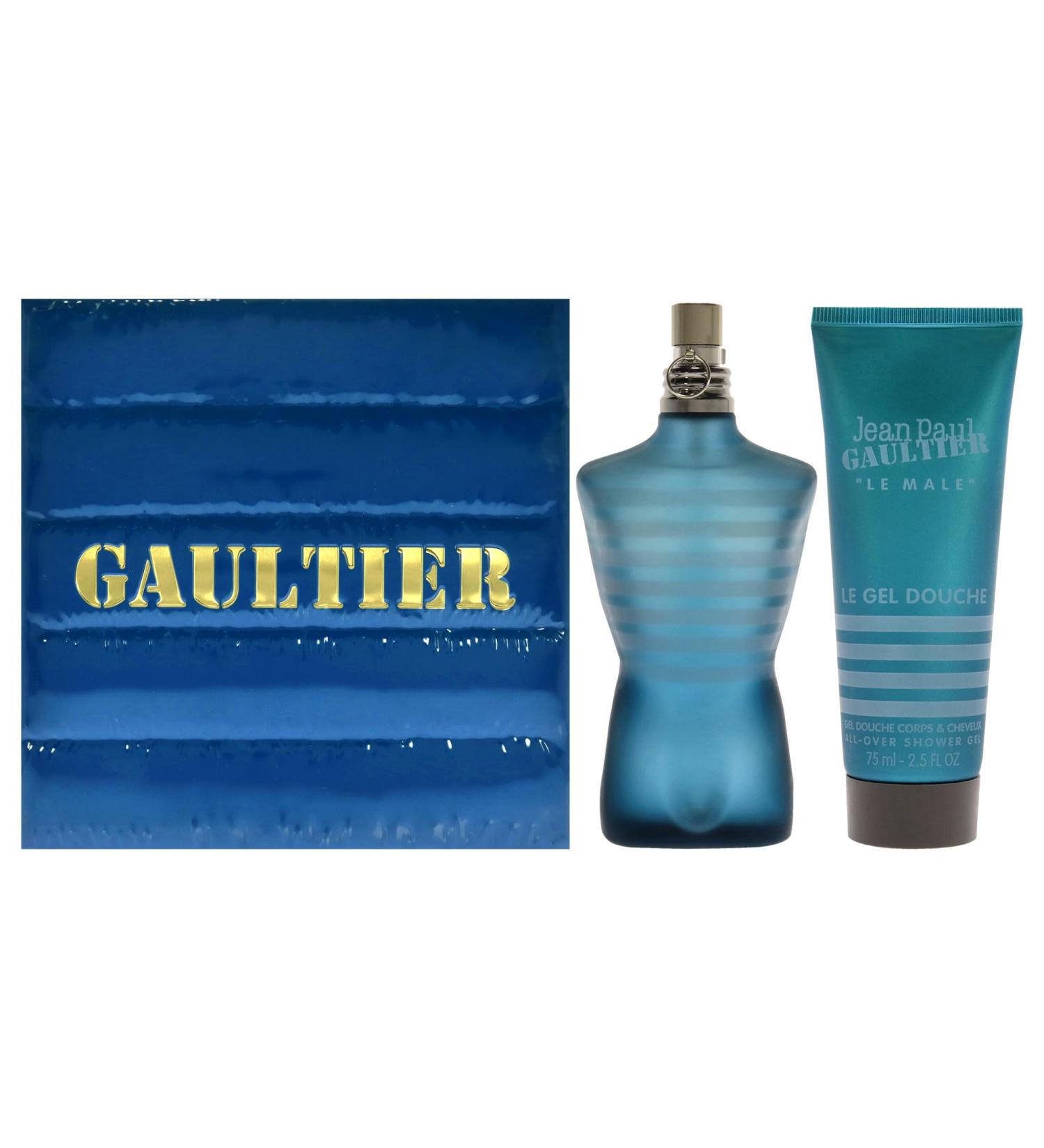 Jean Paul Gaultier Le Male for Men - 2 Pc Gift Set 4.2oz EDT Spray 2.5oz All-Over Shower Gel Cedar 1 Fl Oz (Pack of 2) - Buy Online on SooperMarket.com