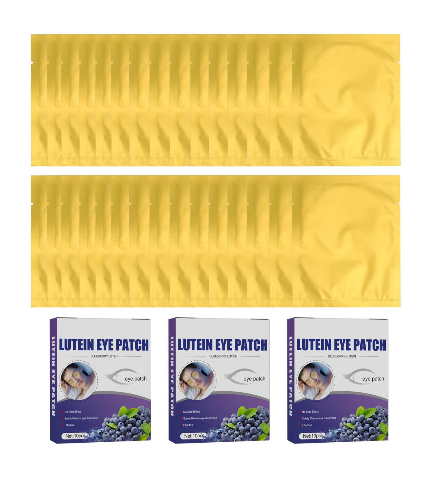 30 Pieces Lutein Eye Patches - Natural Herbal Extracts for Skin-Friendly Eye Protection & Nourishment - Buy Online on SooperMarket.com