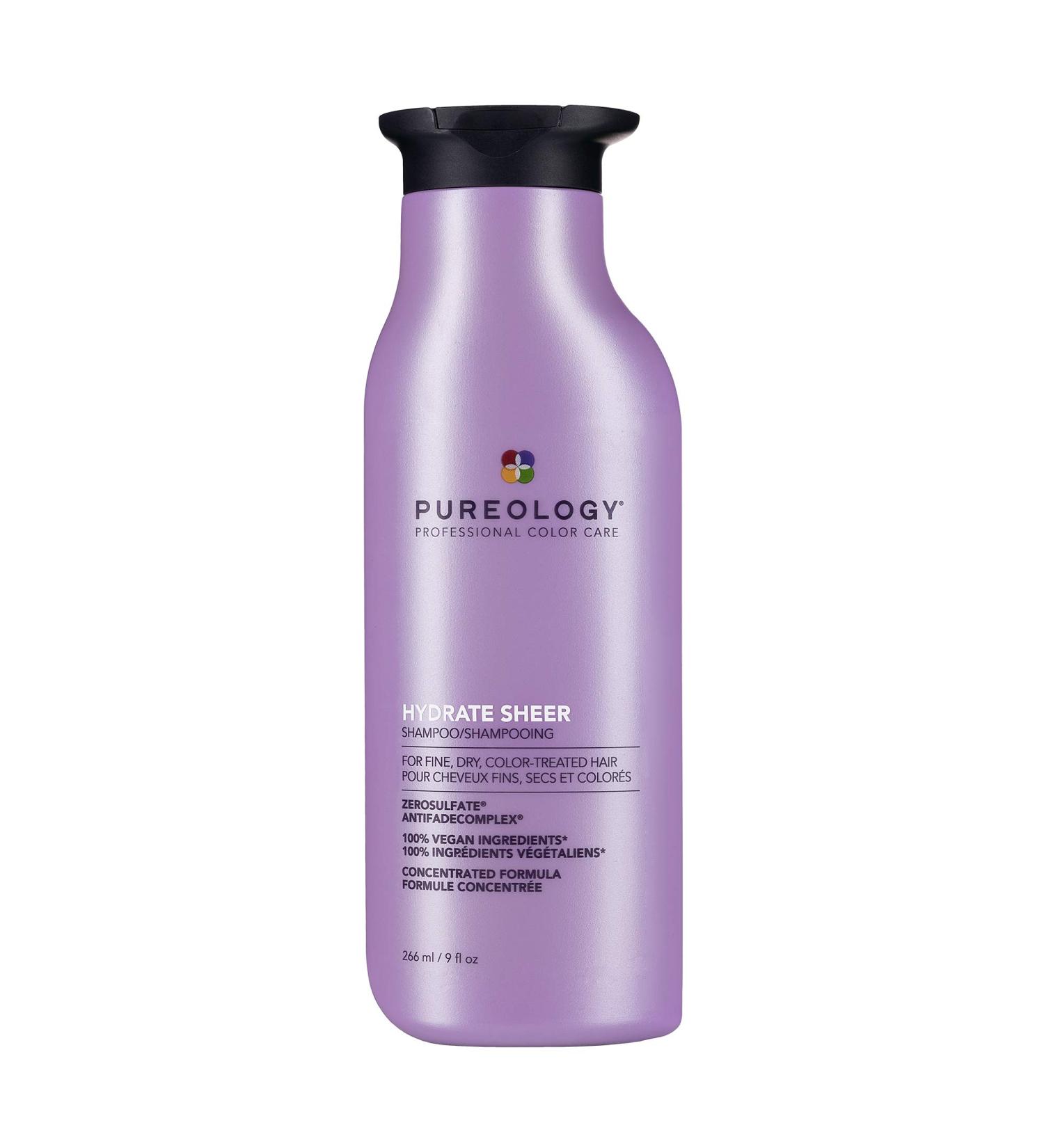 Pureology Hydrate Sheer Nourishing Shampoo - 9 Fl Oz | Fine, Dry, Color-Treated Hair | Sulfate-Free, Silicone-Free, Vegan - Buy Online on SooperMarket.com