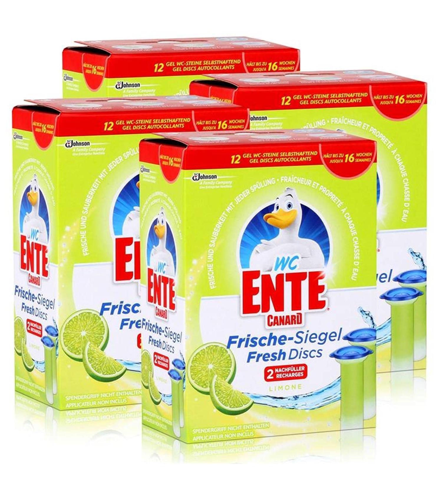4x WC Duck Fresh Seal Refill Lemon