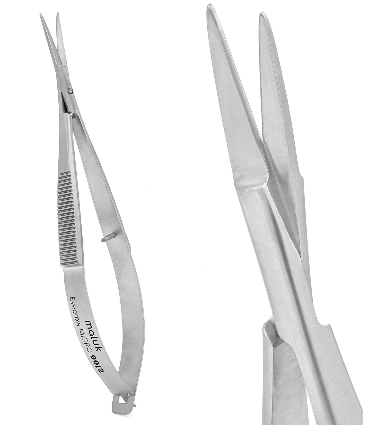 Professional Maluk Micro Eyebrow Scissors - Precision Tool for Perfect Micro Eyebrows - Buy Online on SooperMarket.com